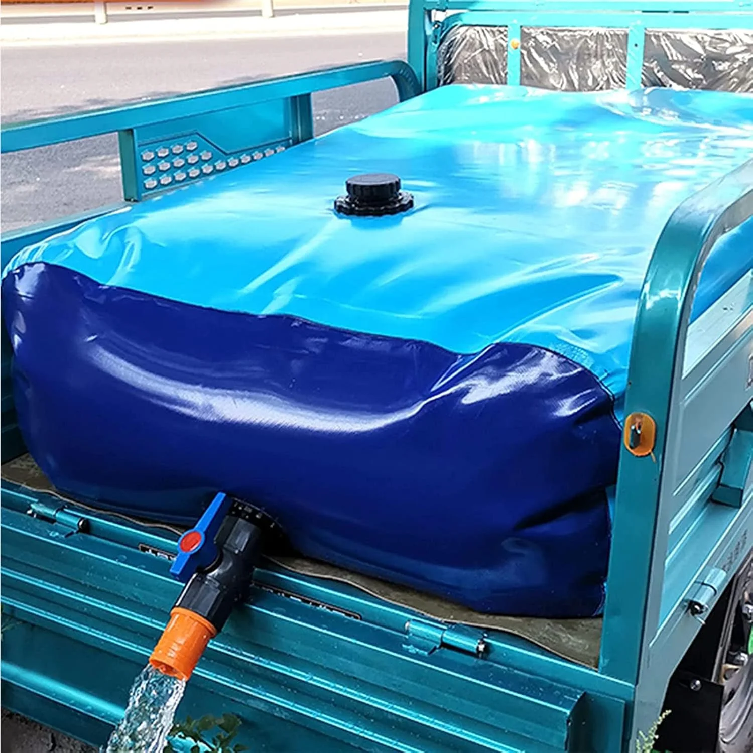 کیسه آب نرم با ظرفیت بزرگ، مخزن آب قابل حمل برای کمپینگ در فضای باز، مخازن/کیسه روغن تاشو با ظرفیت بزرگ برای ذخیره آب خودرو