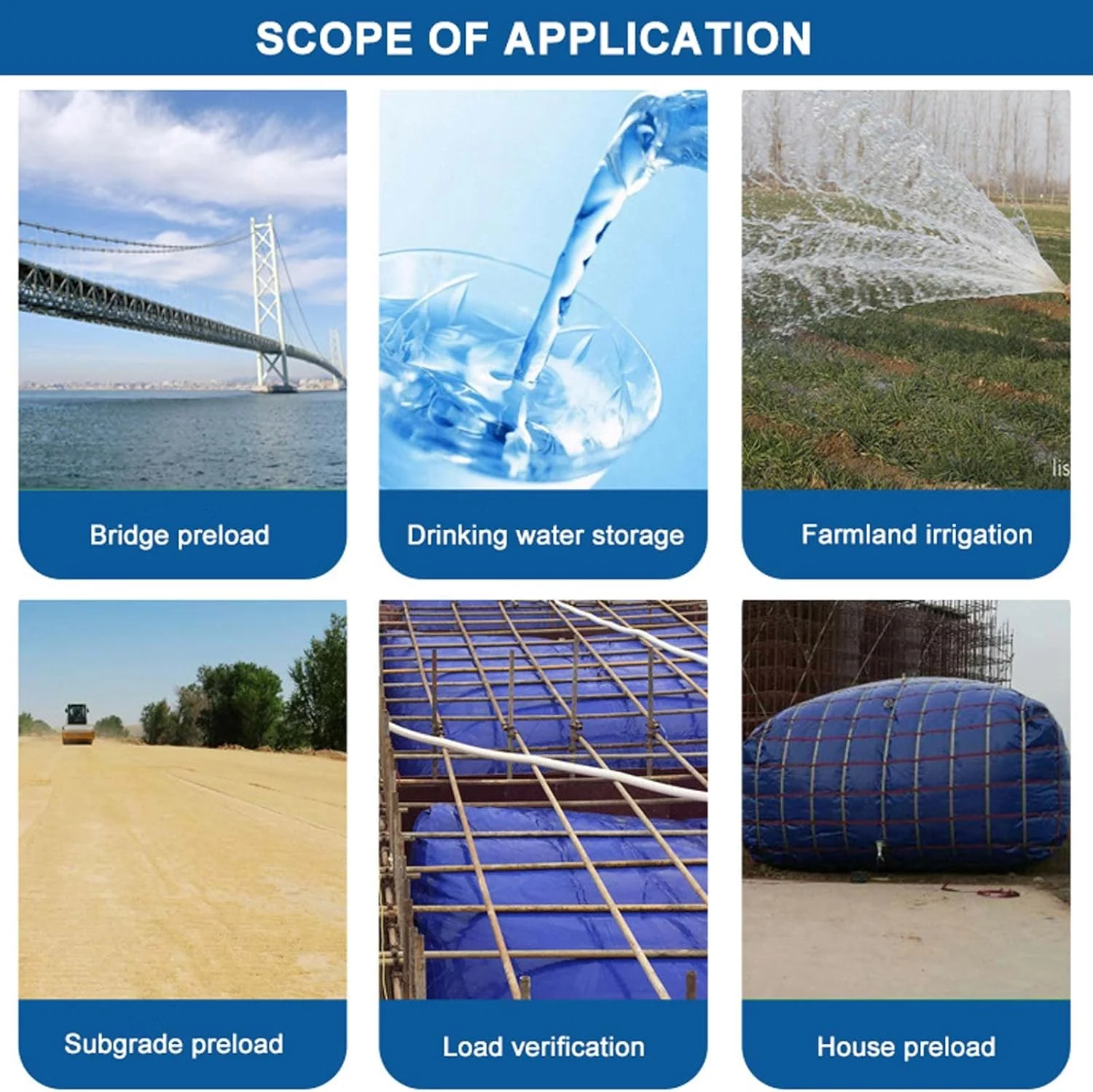 مخازن ذخیره آب، مثانه آب تاشو Flexitank، مخزن بزرگ در فضای باز با شیر روشن/خاموش و شیر آب، برای باغبانی، ساخت و ساز، مزرعه، سوارکاری، 600 لیتر