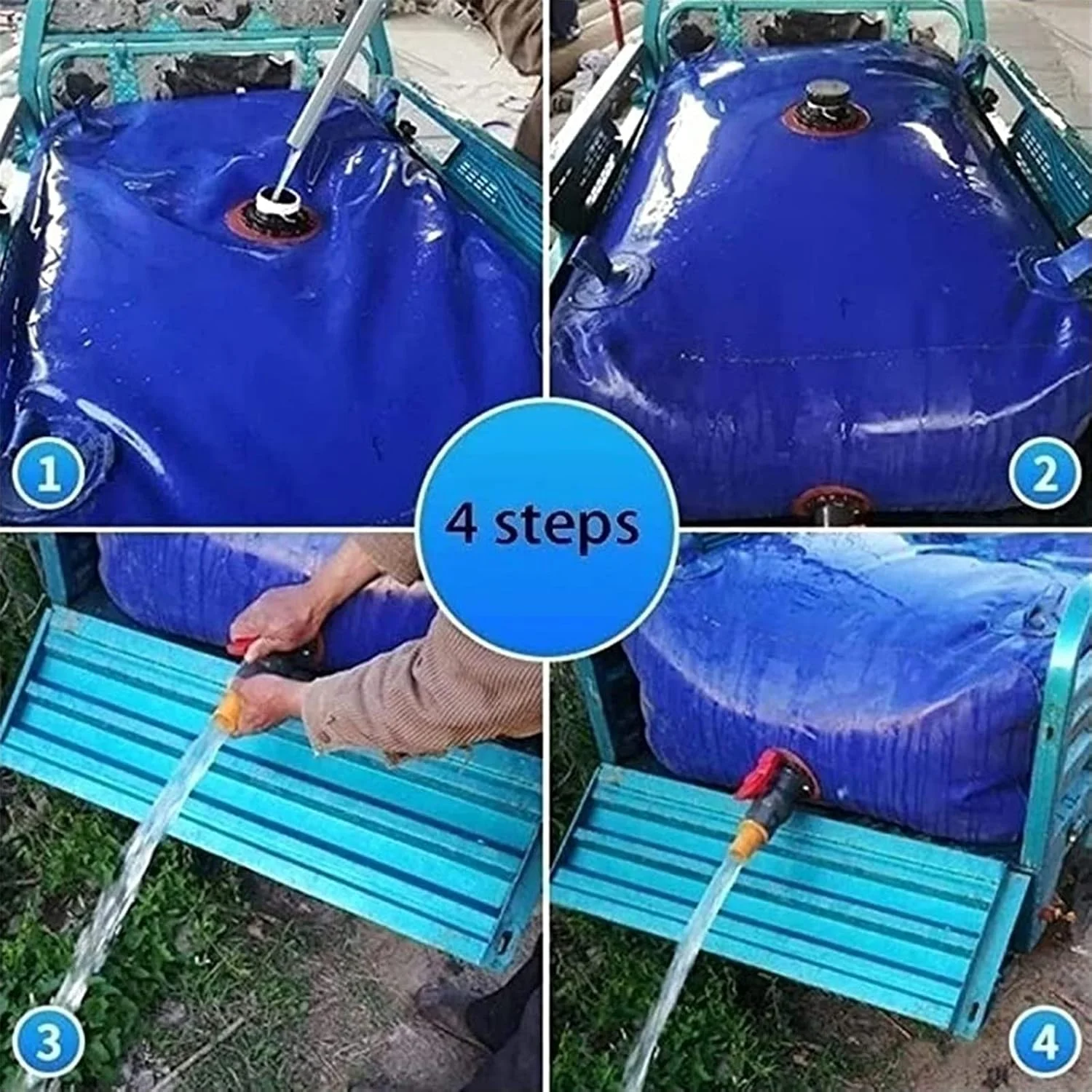 High Capacity Outdoor Storage Water Bladder, Portable Mobile Emergency Water Tank, Reusable Flexible Plastic Water Bag with Valve for Alternative Emergency Water Delivery Transfer High Capacity Outdoor Storage Water Bladder, Portable Mobile Emergency Water Tank, Reusable Flexible Plastic Water Bag with Valve for Alternative Emergency Water Delivery Transfer