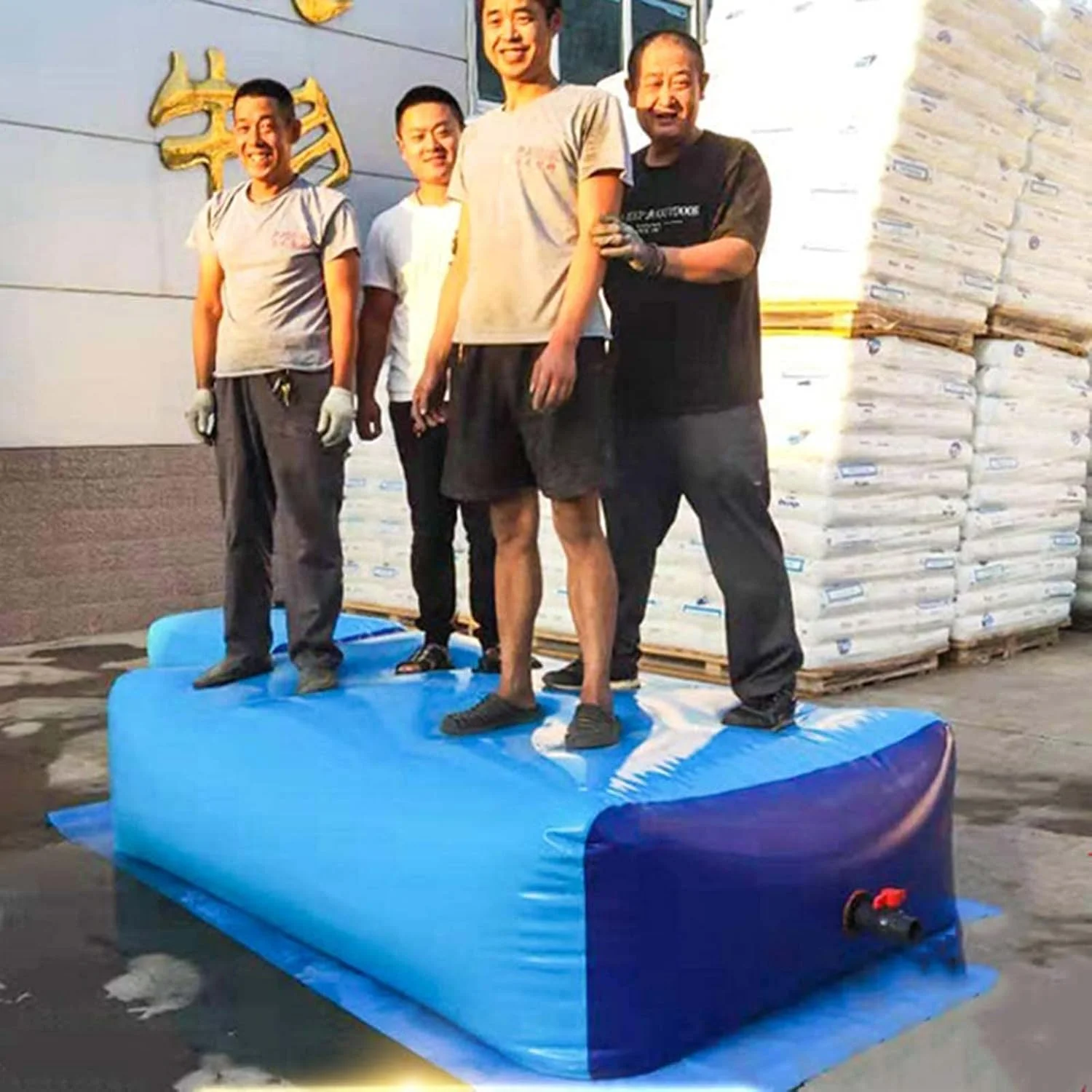 کیسه آب بزرگ در فضای باز، مخزن انعطاف پذیر حمل آب، مناسب برای باغبانی، ساخت و ساز، کشاورزی، اسب سواری، 500 لیتر