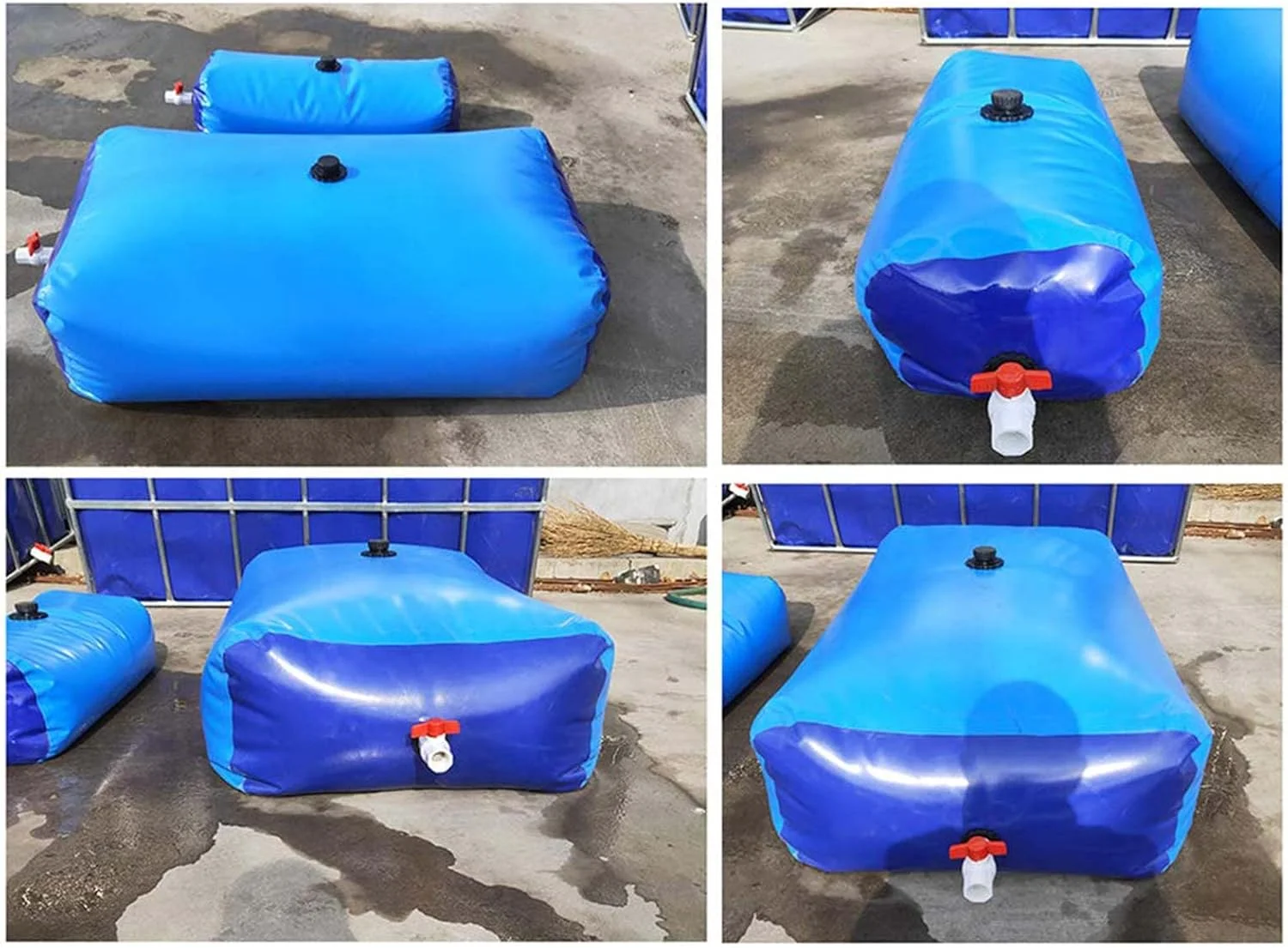 کیسه آب بزرگ در فضای باز، مخزن انعطاف پذیر حمل آب، مناسب برای باغبانی، ساخت و ساز، کشاورزی، اسب سواری، 500 لیتر