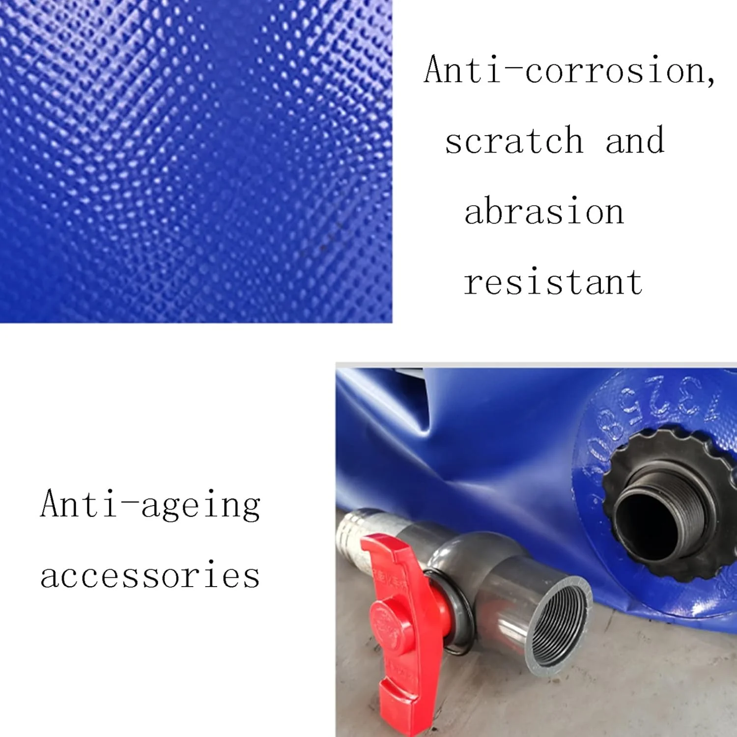 مخزن آب تاشو با ظرفیت بالا برای فضای باز، مخزن انعطاف پذیر ذخیره آب با شیر روشن/خاموش، مخازن تاشو ذخیره آب برای ذخیره آب کشاورزی، مقاوم در برابر خشکی WMEIE (رنگ: آبی، سایز: 1.25 مخزن آب تاشو با ظرفیت بالا برای فضای باز، مخزن انعطاف پذیر ذخیره آب با شیر روشن/خاموش، مخازن تاشو ذخیره آب برای ذخیره آب کشاورزی، مقاوم در برابر خشکی WMEIE (رنگ: آبی، سایز: 1.25