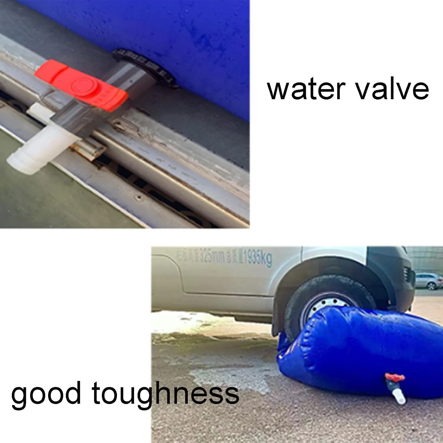 مخزن آب تاشو با ظرفیت بالا برای فضای باز، مخزن ذخیره آب اضطراری قابل حمل، مناسب برای ذخیره آب کشاورزی، مقاومت در برابر خشکسالی، کمپینگ RV WMEIE (رنگ: آبی،