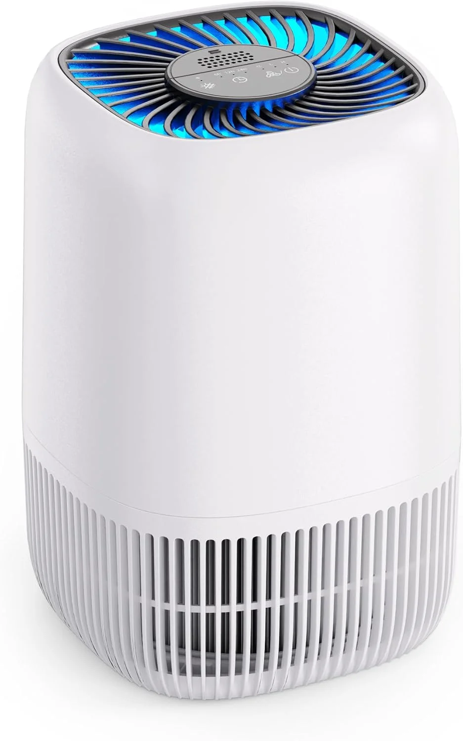 دستگاه تصفیه هوا خانگی با فیلتر H13 True HEPA مناسب برای فضای تا 100 متر مربع، از بین برنده موی حیوانات خانگی، بو، گرده، دود، دستگاه تصفیه هوای جمع و جور با 3 سرعت، تایمر، رایحه، فیلتر ورودی 360 درجه بی صدا