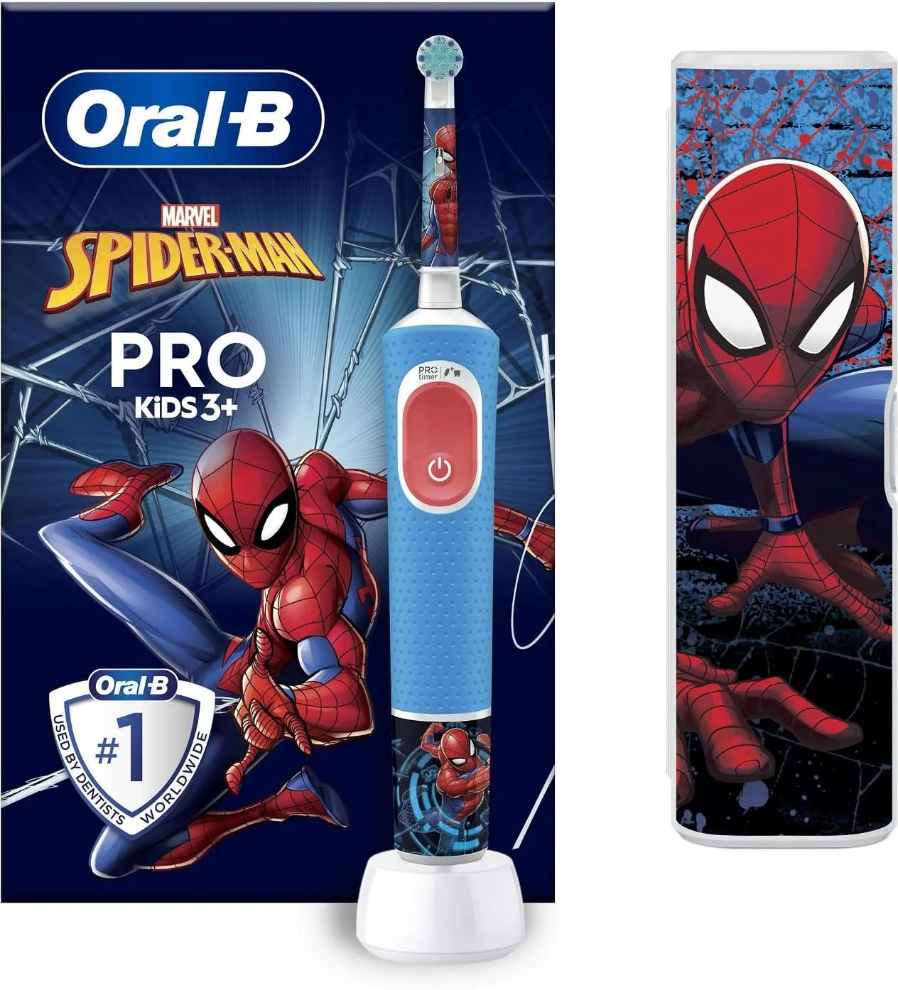 Oral-B Vitality Pro Kids Spiderman Electric Toothbrush with Travel Case Oral-B Vitality Pro Kids Spiderman Electric Toothbrush with Travel Case