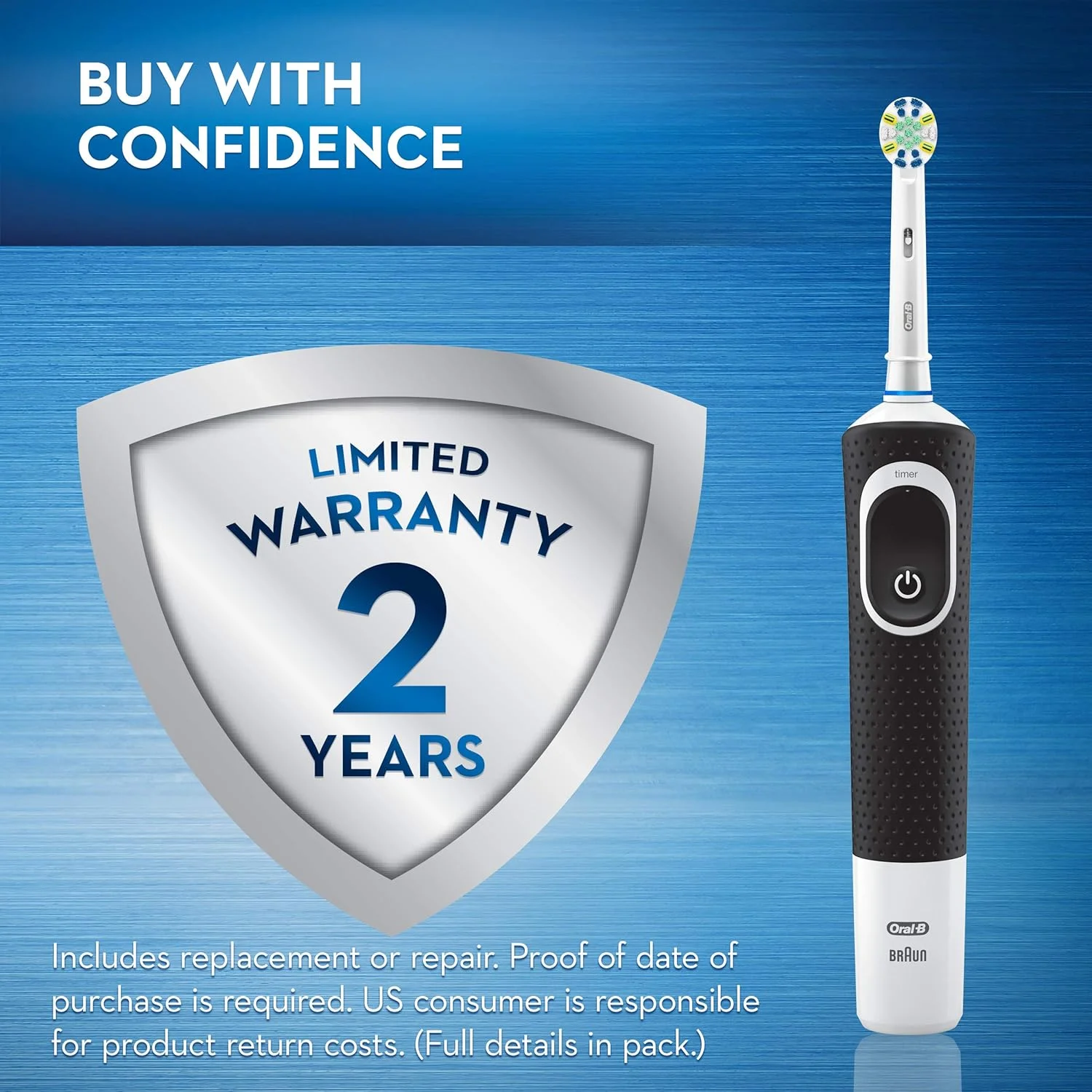 مسواک برقی Oral-B Vitality FlossAction به همراه سری یدک، مشکی مسواک برقی Oral-B Vitality FlossAction به همراه سری یدک، مشکی