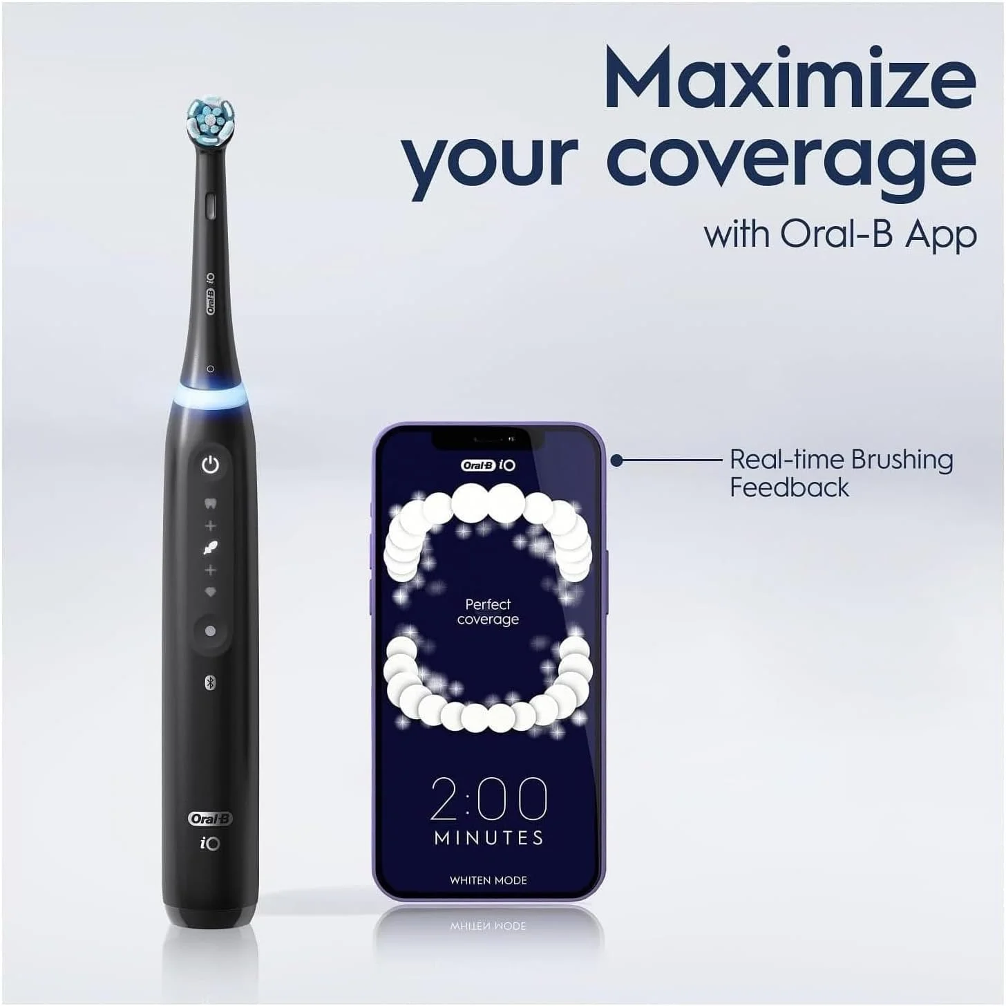 مسواک برقی بزرگسالان Oral-B iO5، هدیه روز ولنتاین برای او/او، 1 عدد سری مسواک و کیف مسافرتی، 5 حالت با سفید کننده دندان، دوشاخه بریتانیایی، مشکی، بسته بندی ممکن است متفاوت باشد مسواک برقی بزرگسالان Oral-B iO5، هدیه روز ولنتاین برای او/او، 1 عدد سری مسواک و کیف مسافرتی، 5 حالت با سفید کننده دندان، دوشاخه بریتانیایی، مشکی، بسته بندی ممکن است متفاوت باشد
