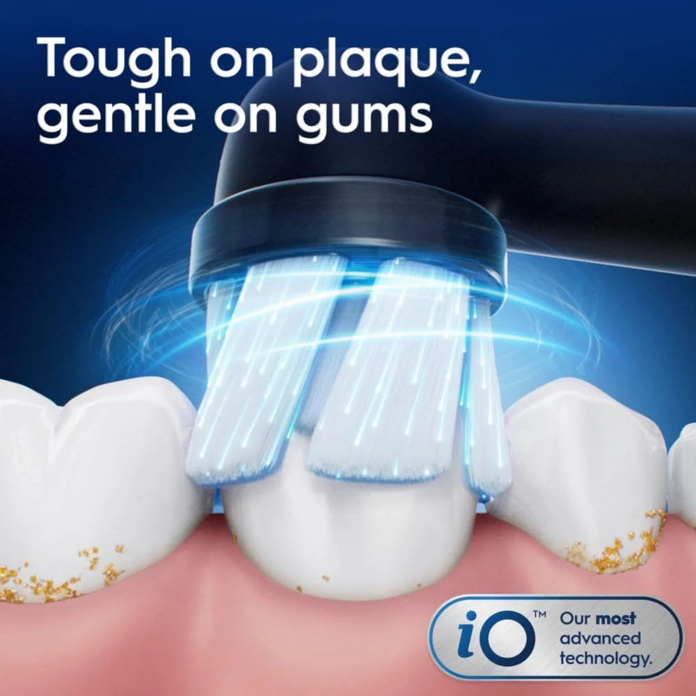 مسواک برقی شارژی Oral-B iO Series 2، مشکی شب با 1 سری برس Gentle Care - سنسور فشار خودکار برای محافظت از لثه - 3 حالت - تایمر 2 دقیقه ای مسواک برقی شارژی Oral-B iO Series 2، مشکی شب با 1 سری برس Gentle Care - سنسور فشار خودکار برای محافظت از لثه - 3 حالت - تایمر 2 دقیقه ای