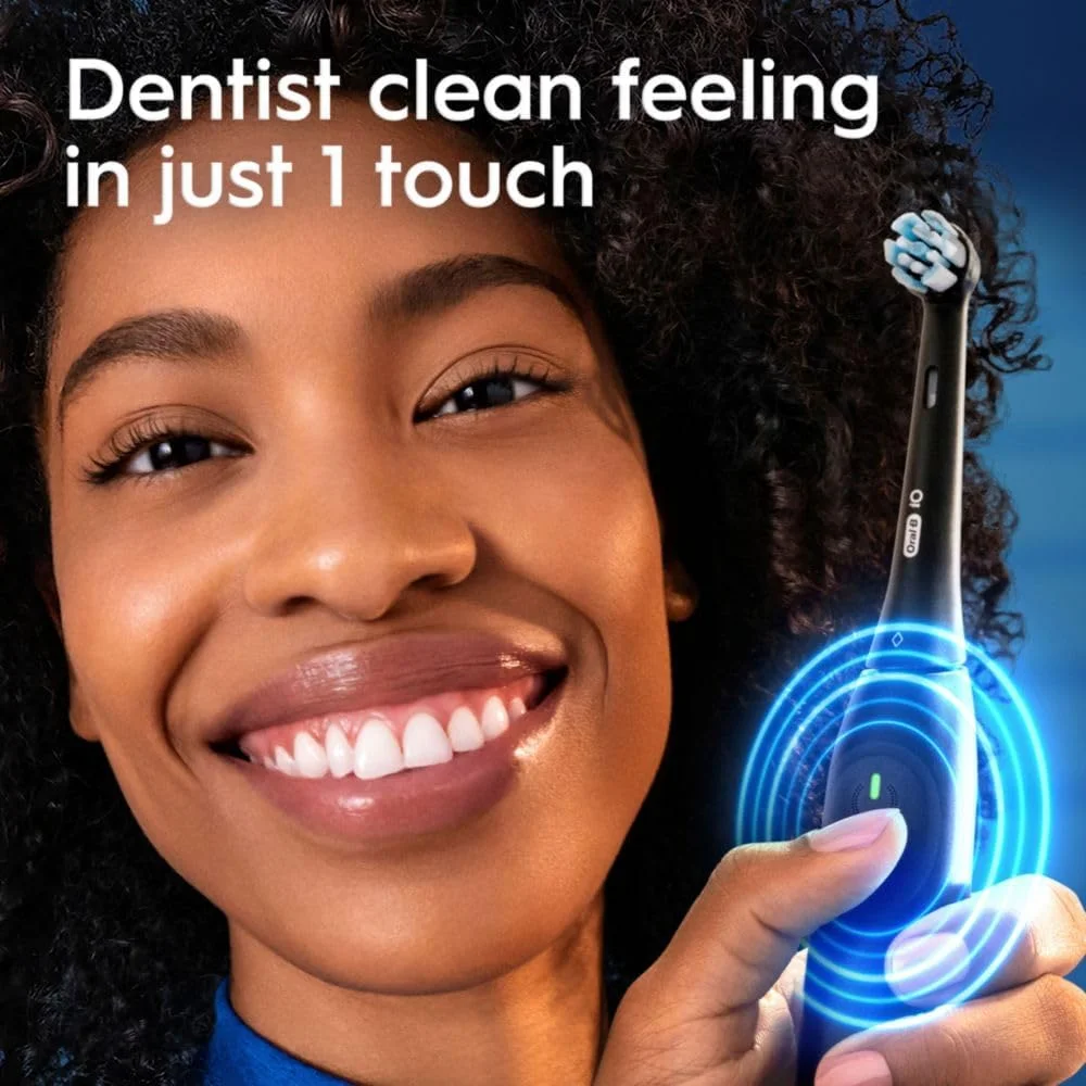 مسواک برقی شارژی Oral-B iO Series 2، مشکی شب با 1 سری برس Gentle Care - سنسور فشار خودکار برای محافظت از لثه - 3 حالت - تایمر 2 دقیقه ای مسواک برقی شارژی Oral-B iO Series 2، مشکی شب با 1 سری برس Gentle Care - سنسور فشار خودکار برای محافظت از لثه - 3 حالت - تایمر 2 دقیقه ای
