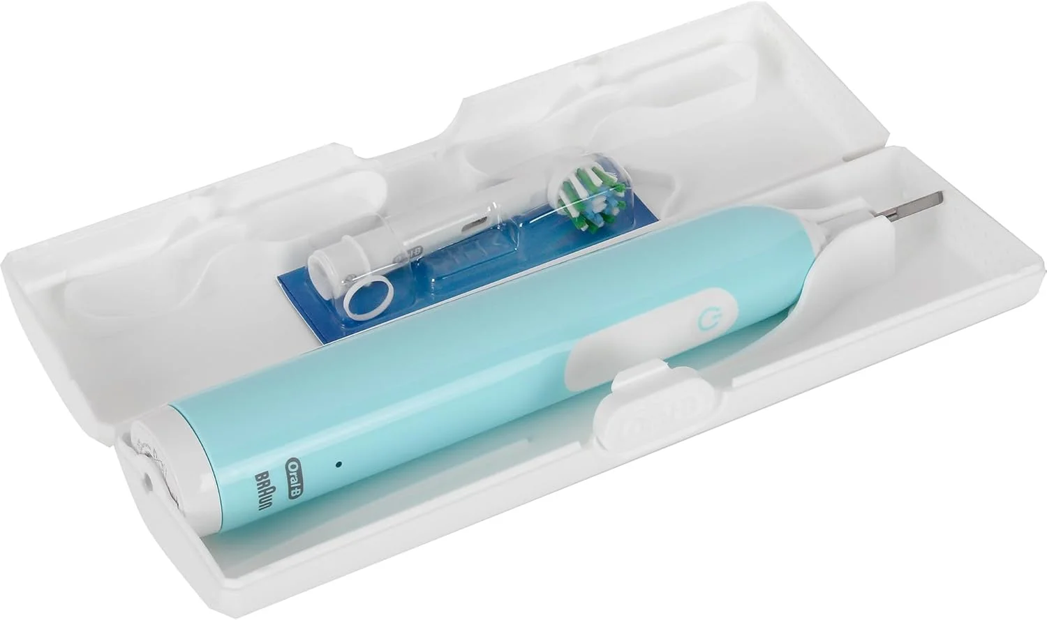 مسواک برقی اورال-بی پرو 1 کراس اکشن برای تمیز کردن دندان، 3 حالت تمیز کردن شامل مراقبت از دندان های حساس، سنسور فشار و تایمر، کیف مسافرتی، طراحی شده توسط براون، آبی کارائیب مسواک برقی اورال-بی پرو 1 کراس اکشن برای تمیز کردن دندان، 3 حالت تمیز کردن شامل مراقبت از دندان های حساس، سنسور فشار و تایمر، کیف مسافرتی، طراحی شده توسط براون، آبی کارائیب