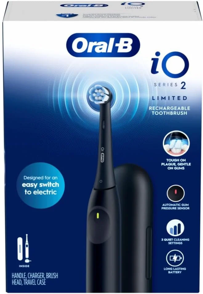 مسواک برقی شارژی Oral-B iO Simple Clean، مشکی شب با 1 سری برس مراقبت ملایم و 1 کیف مسافرتی مشکی - سنسور فشار خودکار برای محافظت از لثه ها - 3 حالت - تایمر 2 دقیقه ای مسواک برقی شارژی Oral-B iO Simple Clean، مشکی شب با 1 سری برس مراقبت ملایم و 1 کیف مسافرتی مشکی - سنسور فشار خودکار برای محافظت از لثه ها - 3 حالت - تایمر 2 دقیقه ای