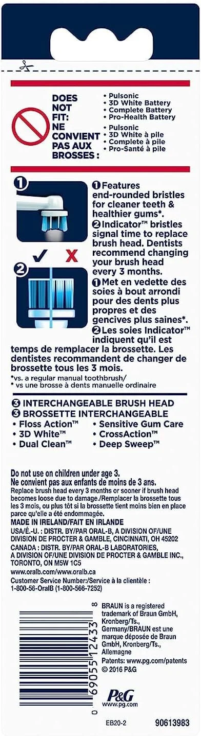 سری یدک مسواک برقی اورال-بی مدل Precision Clean، بسته 2 عددی سری یدک مسواک برقی اورال-بی مدل Precision Clean، بسته 2 عددی