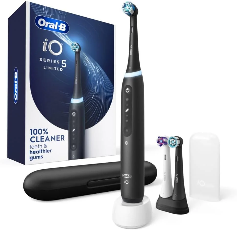 مسواک برقی محدود Oral-B iO Series 5 به همراه (3) سری مسواک، قابل شارژ، مشکی