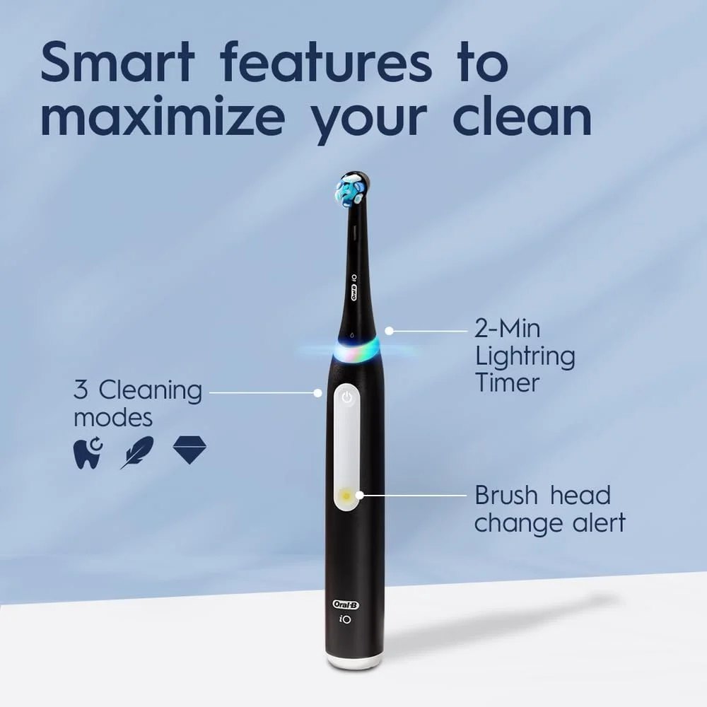 مسواک برقی Oral-B iO Series 3 به همراه (2) سری مسواک، قابل شارژ، سفید مسواک برقی Oral-B iO Series 3 به همراه (2) سری مسواک، قابل شارژ، سفید