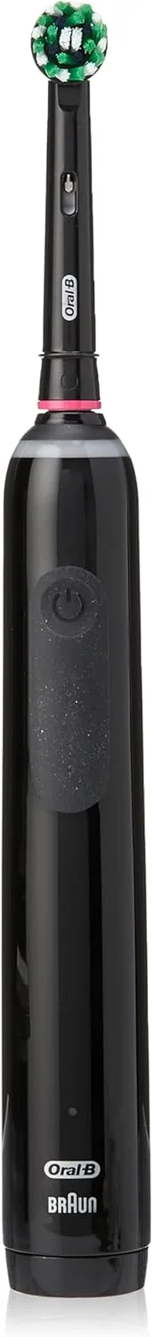 مسواک برقی بزرگسالان Oral-B Pro 3، دارای 1 سری مسواک و کیف مسافرتی، 3 حالت با قابلیت سفید کردن دندان، دوشاخه 2 پین بریتانیا، مشکی