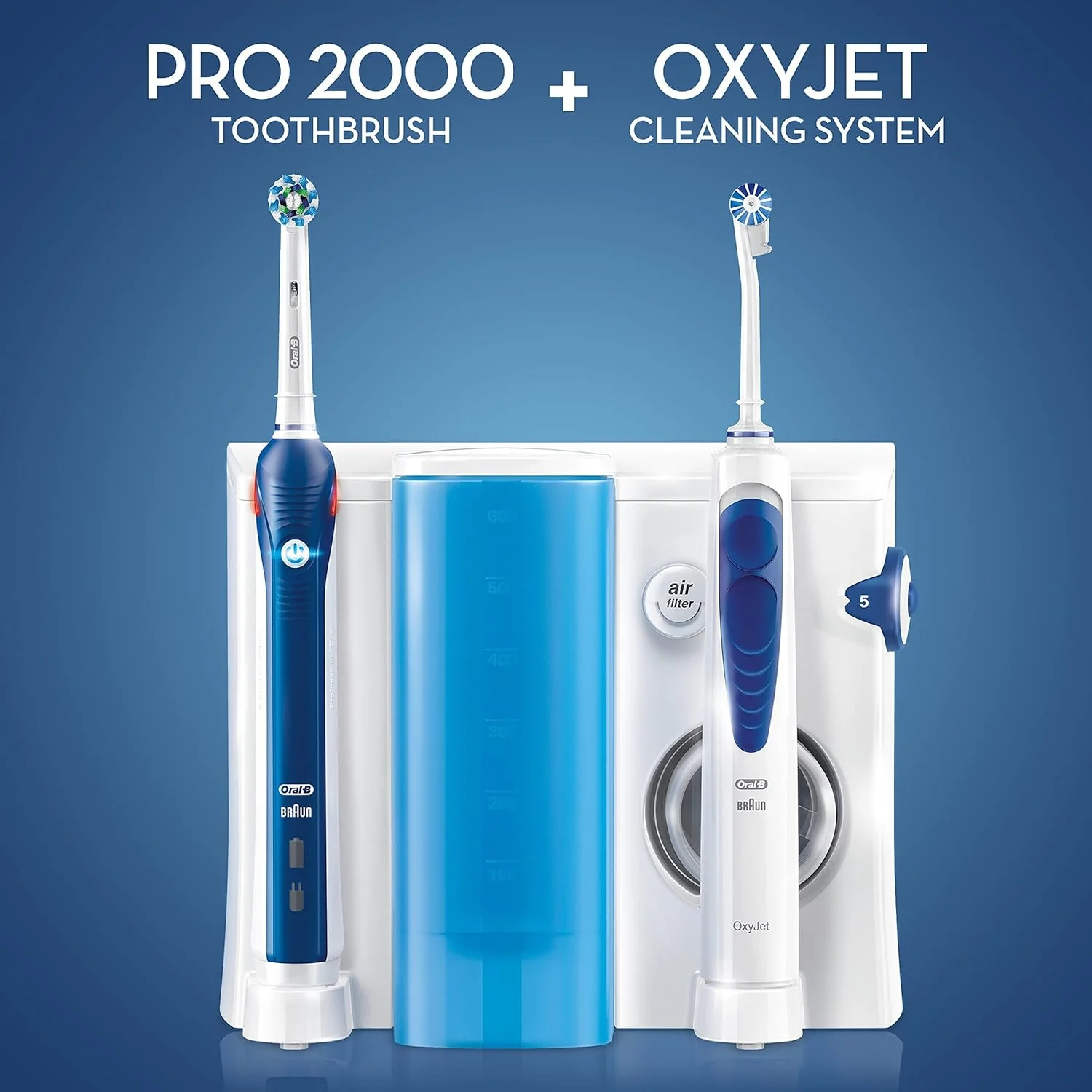مرکز بهداشت دهان و دندان Oral-B، سیستم پاک کننده OxyJet + مسواک برقی Pro 2000 مرکز بهداشت دهان و دندان Oral-B، سیستم پاک کننده OxyJet + مسواک برقی Pro 2000