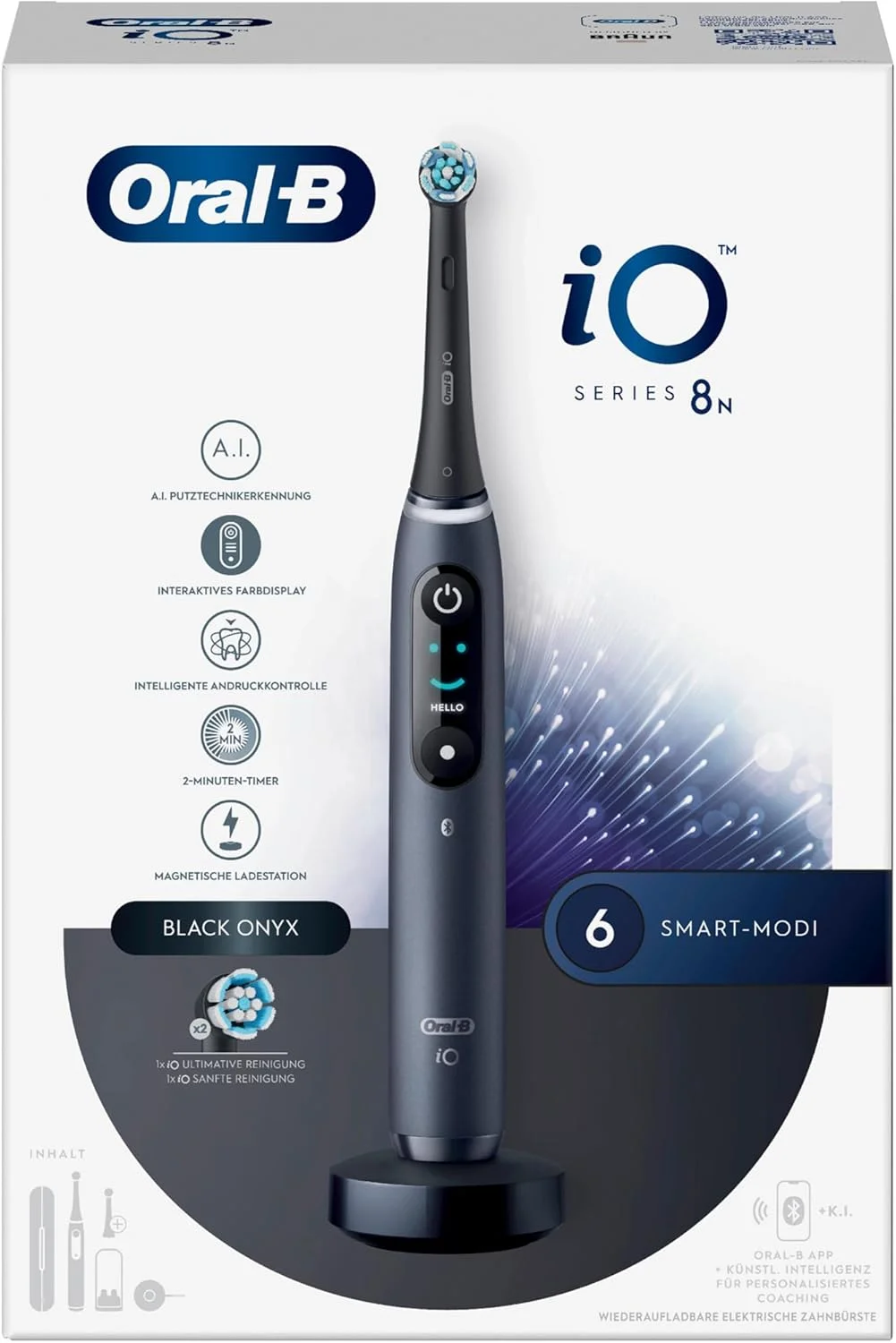 مسواک برقی اورال-بی iO Series 8N رنگ مشکی اونیکس JAS22