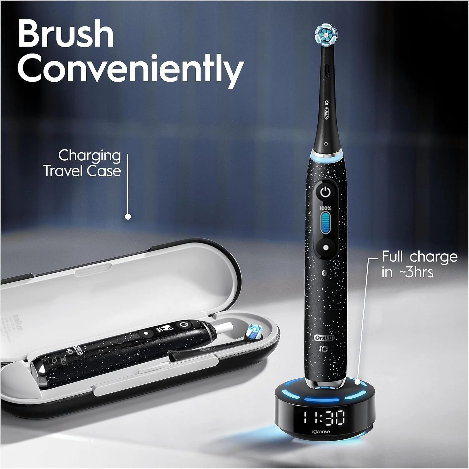مسواک برقی بزرگسالان Oral-B iO10، هدیه برای خانم ها/آقایان، 1 دسته، 3 سر مسواک، جعبه مسافرتی شارژ شونده، نگهدارنده سر مسواک، 7 حالت، دوشاخه 2 پین UK، مشکی کیهانی، مسواک Oral B IO مسواک برقی بزرگسالان Oral-B iO10، هدیه برای خانم ها/آقایان، 1 دسته، 3 سر مسواک، جعبه مسافرتی شارژ شونده، نگهدارنده سر مسواک، 7 حالت، دوشاخه 2 پین UK، مشکی کیهانی، مسواک Oral B IO