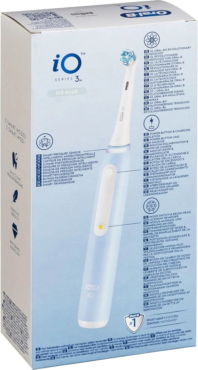 مسواک برقی اورال-بی iO 3N، آبی، برس گرد، میکرو ویبرههای نرم، 3 حالت مسواک زدن، 1 شارژر، 1 نگهدارنده برس، قابل شارژ، سایز واحد مسواک برقی اورال-بی iO 3N، آبی، برس گرد، میکرو ویبرههای نرم، 3 حالت مسواک زدن، 1 شارژر، 1 نگهدارنده برس، قابل شارژ، سایز واحد