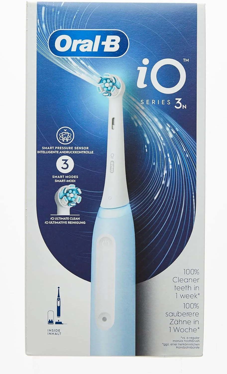 مسواک برقی اورال-بی iO 3N، آبی، برس گرد، میکرو ویبرههای نرم، 3 حالت مسواک زدن، 1 شارژر، 1 نگهدارنده برس، قابل شارژ، سایز واحد مسواک برقی اورال-بی iO 3N، آبی، برس گرد، میکرو ویبرههای نرم، 3 حالت مسواک زدن، 1 شارژر، 1 نگهدارنده برس، قابل شارژ، سایز واحد
