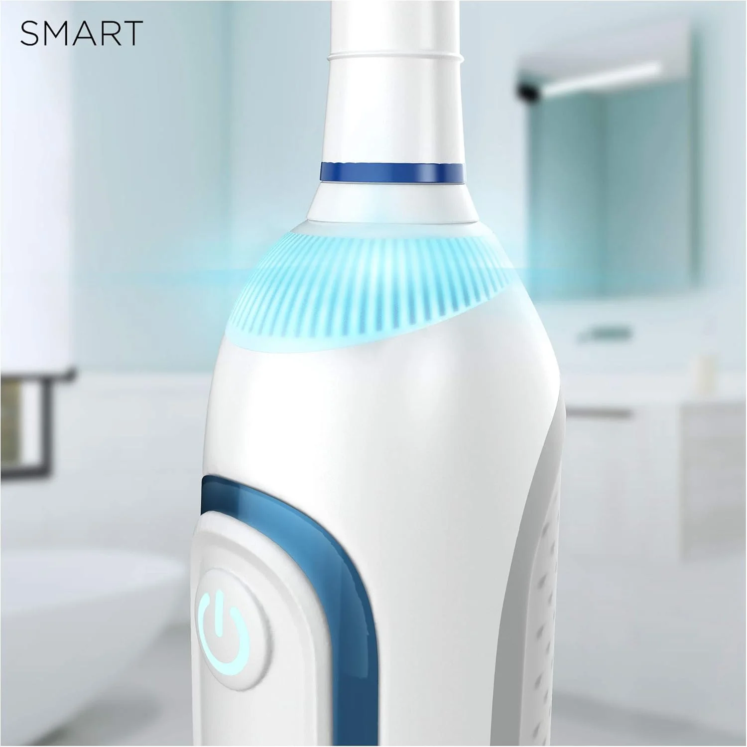 مسواک برقی هوشمند Oral-B Smart Expert با اپلیکیشن Smart Coaching برای نتایج بهتر تمیز کردن، 5 برنامه تمیز کردن، کنترل فشار 360 درجه بصری، تایمر و کیف مسافرتی، آبی