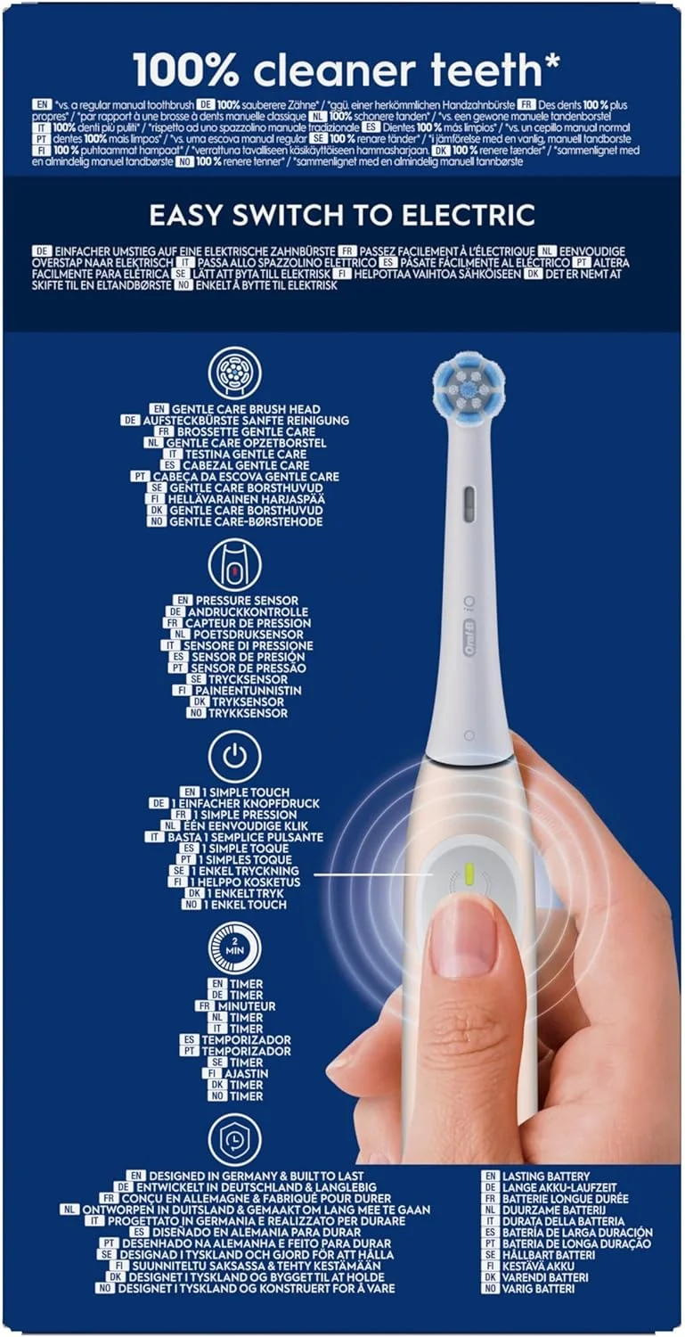 مسواک برقی اورال-بی iO 2 صورتی روشن، مناسب بزرگسالان، دارای 3 حالت تمیز کردن، محافظت از لثه، برس نرم، به همراه لوازم جانبی و شارژر مسواک برقی اورال-بی iO 2 صورتی روشن، مناسب بزرگسالان، دارای 3 حالت تمیز کردن، محافظت از لثه، برس نرم، به همراه لوازم جانبی و شارژر
