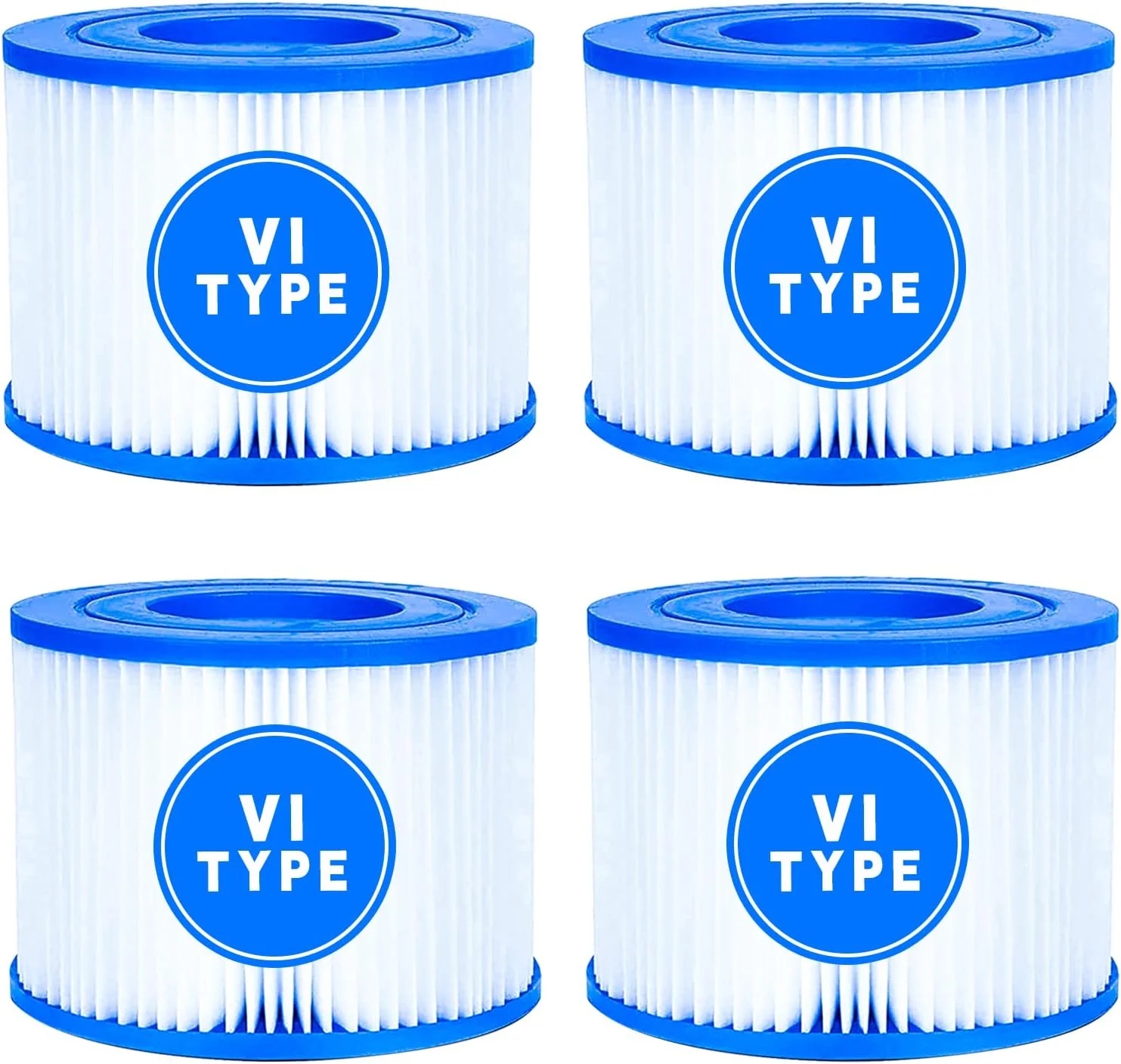 ChiDream Type VI Pool Filter Cartridge: 4 Pack of SPA and Inflatable Hot Tub for Bestway Lay-Z-Spa Coleman SaluSpa Intex - Compatible with 90352E 58323 58323E 58324 90427E Swimming Pool Filter Pump ChiDream Type VI Pool Filter Cartridge: 4 Pack of SPA and Inflatable Hot Tub for Bestway Lay-Z-Spa Coleman SaluSpa Intex - Compatible with 90352E 58323 58323E 58324 90427E Swimming Pool Filter Pump