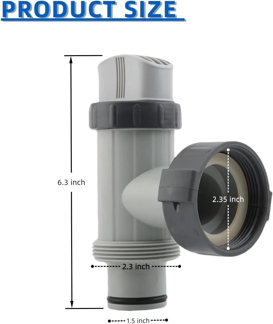 شیر پلانجر 10747 سازگار با قطعات و لوازم جانبی استخر اینتکس، جایگزینی شیر پلانجر روشن/خاموش برای استخر شنای روی زمین و پمپ فیلتر استخر (10747-2) شیر پلانجر 10747 سازگار با قطعات و لوازم جانبی استخر اینتکس، جایگزینی شیر پلانجر روشن/خاموش برای استخر شنای روی زمین و پمپ فیلتر استخر (10747-2)