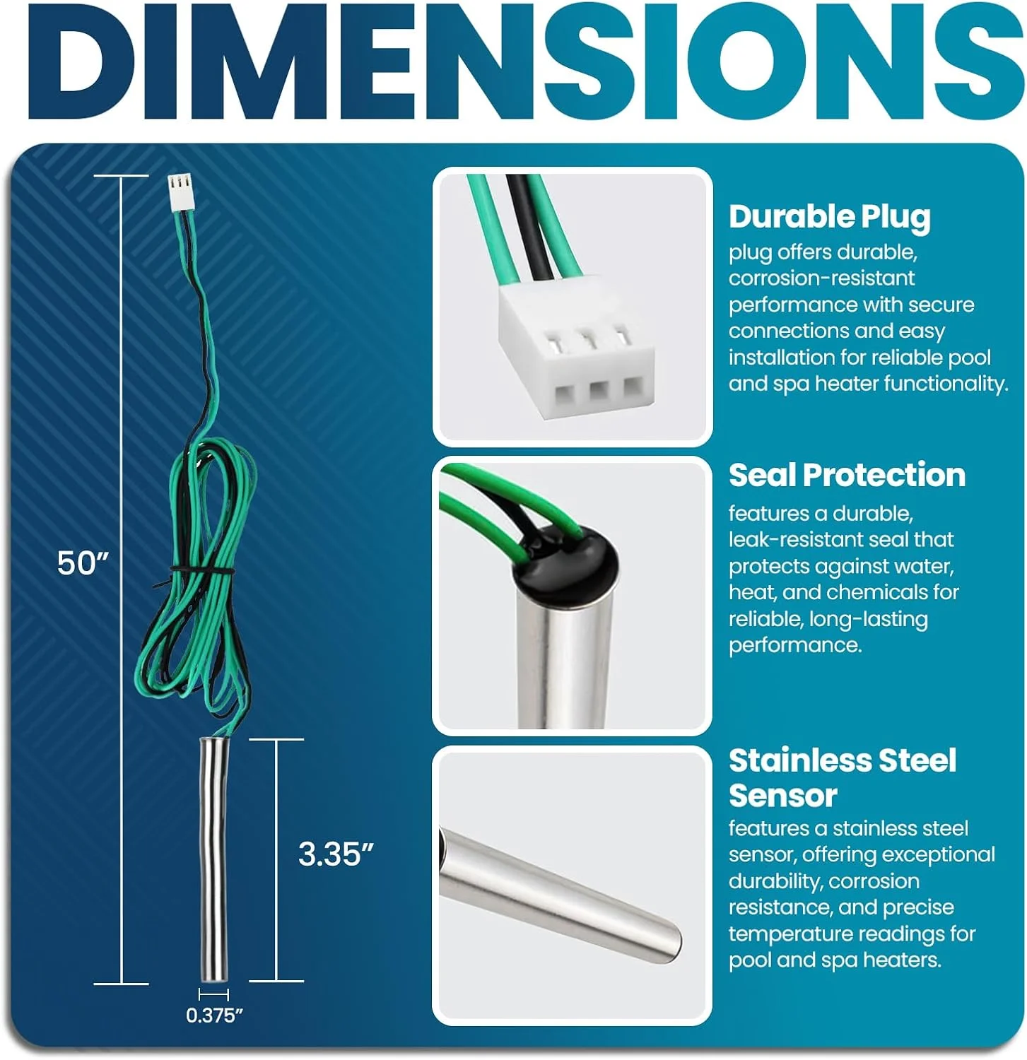 سنسور جایگزین Raypak 009577F - مناسب برای آبگرمکن اسپا و استخر - ساخت آمریکا سنسور جایگزین Raypak 009577F - مناسب برای آبگرمکن اسپا و استخر - ساخت آمریکا