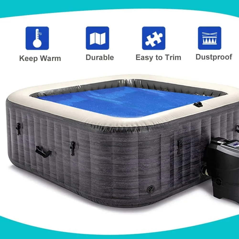 Hot Tub Thermal Blanket Bubble Cover Insulation Blanket,7ft x7ft Floating Spa Solar Blanket (16 Mil) Hot Tub Thermal Blanket Bubble Cover Insulation Blanket,7ft x7ft Floating Spa Solar Blanket (16 Mil)