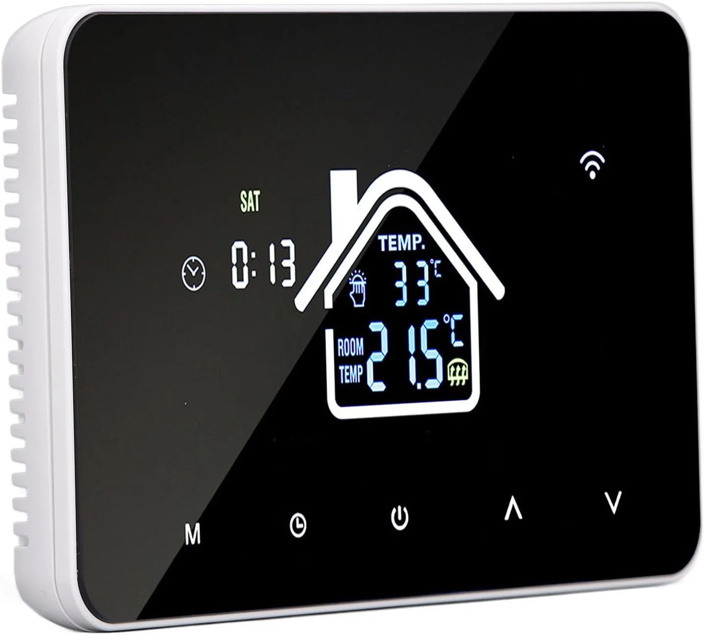 ترموستات گرمایش از کف با دقت بالا 16 آمپر، صفحه لمسی 4.3 اینچی، کنترلر دمای خانه AC230V (WiFi) ترموستات گرمایش از کف با دقت بالا 16 آمپر، صفحه لمسی 4.3 اینچی، کنترلر دمای خانه AC230V (WiFi)