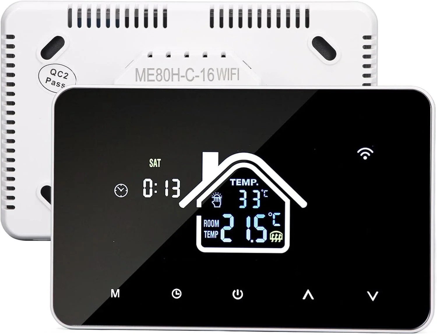 ترموستات گرمایش از کف با دقت بالا 16 آمپر، صفحه لمسی 4.3 اینچی، کنترلر دمای خانه AC230V (WiFi) ترموستات گرمایش از کف با دقت بالا 16 آمپر، صفحه لمسی 4.3 اینچی، کنترلر دمای خانه AC230V (WiFi)