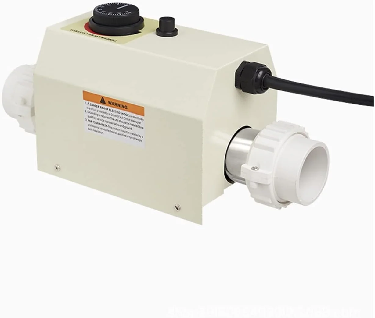 گرمکن استخر و جکوزی 1KW/2KW/3KW، گرمکن حمام، ترموستات کوچک قابل تنظیم برای حرارت دادن آب استخر، مناسب برای منزل، فضای باز و اسپا (1KW)