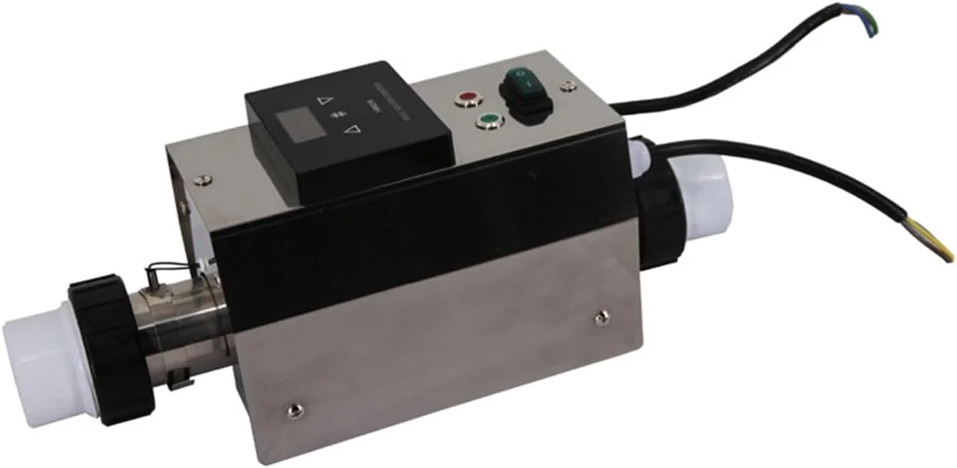 گرمکن استخر و جکوزی 3 کیلووات، بخاری برقی برای استخر، حمام و اسپا، گرمایش حوضچه، ترموستات بخاری آب، لوازم جانبی استخر