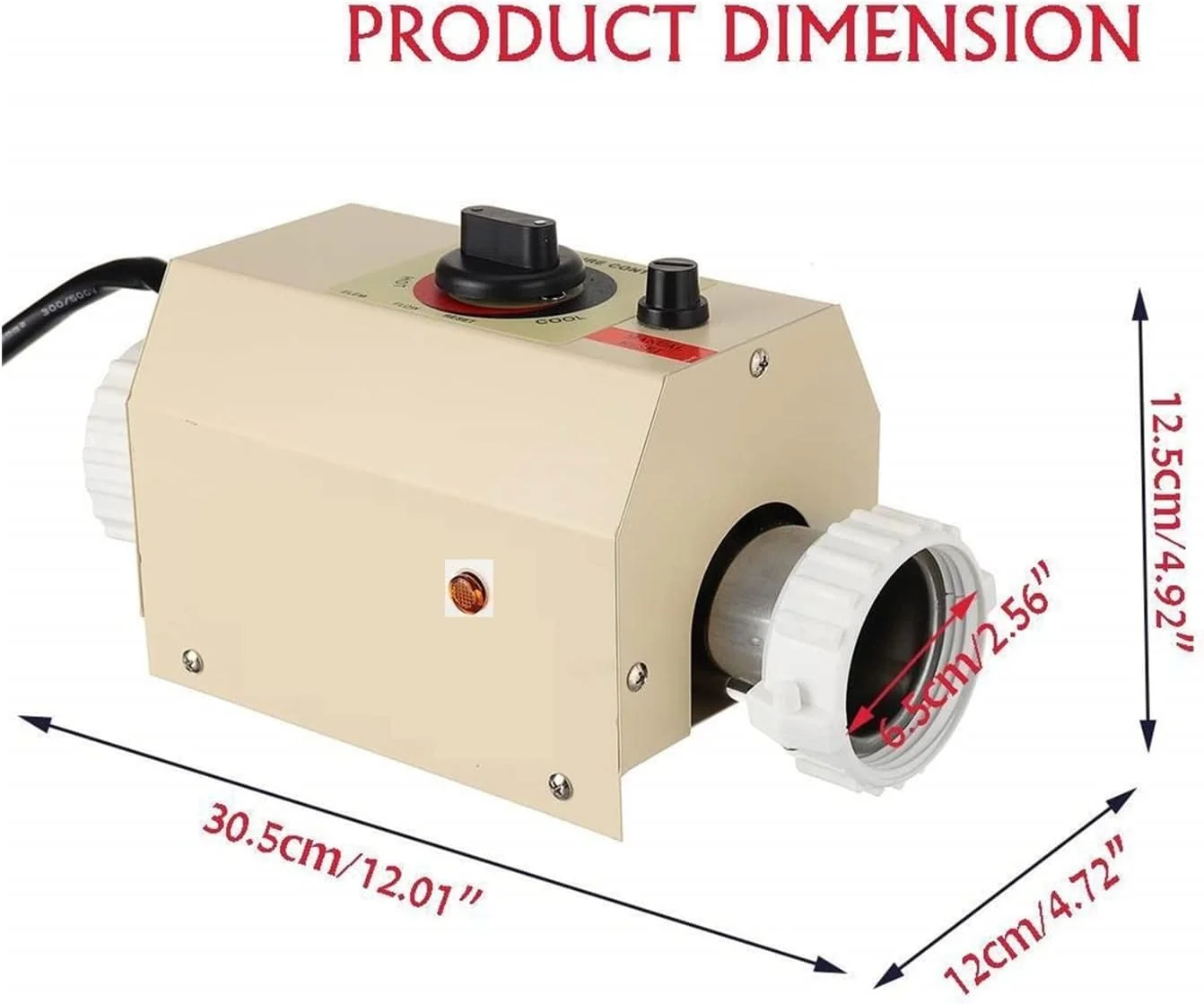 گرمکن استخر و جکوزی 3.3 کیلووات، گرمکن برقی آب استخر، آبگرمکن اسپا، ترموستات گرمایشی برای حمام آب گرم در فضای باز
