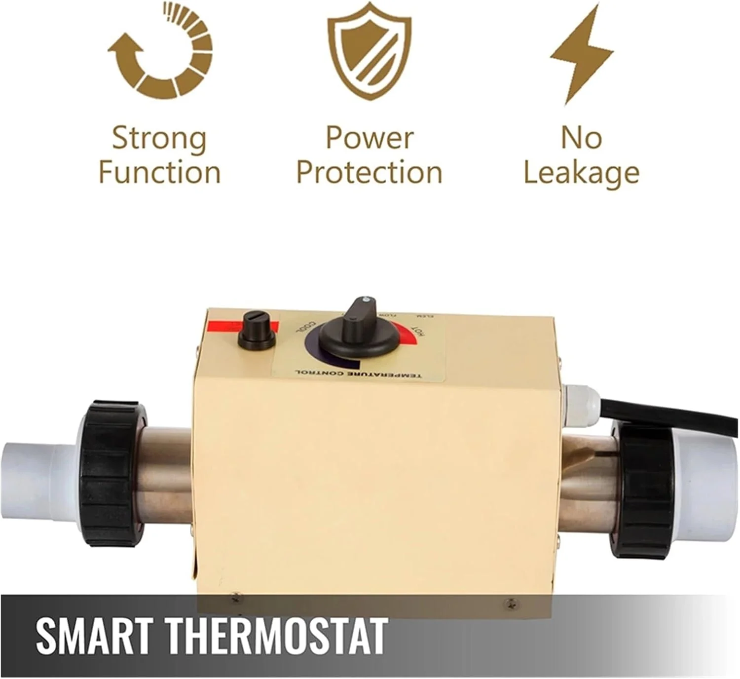 گرمکن استخر و جکوزی 2KW 3KW، گرمکن برقی آب اسپا، پمپ وان حمام، تجهیزات گرمکن آب استخر، ترموستات گرمکن آب (3KW)