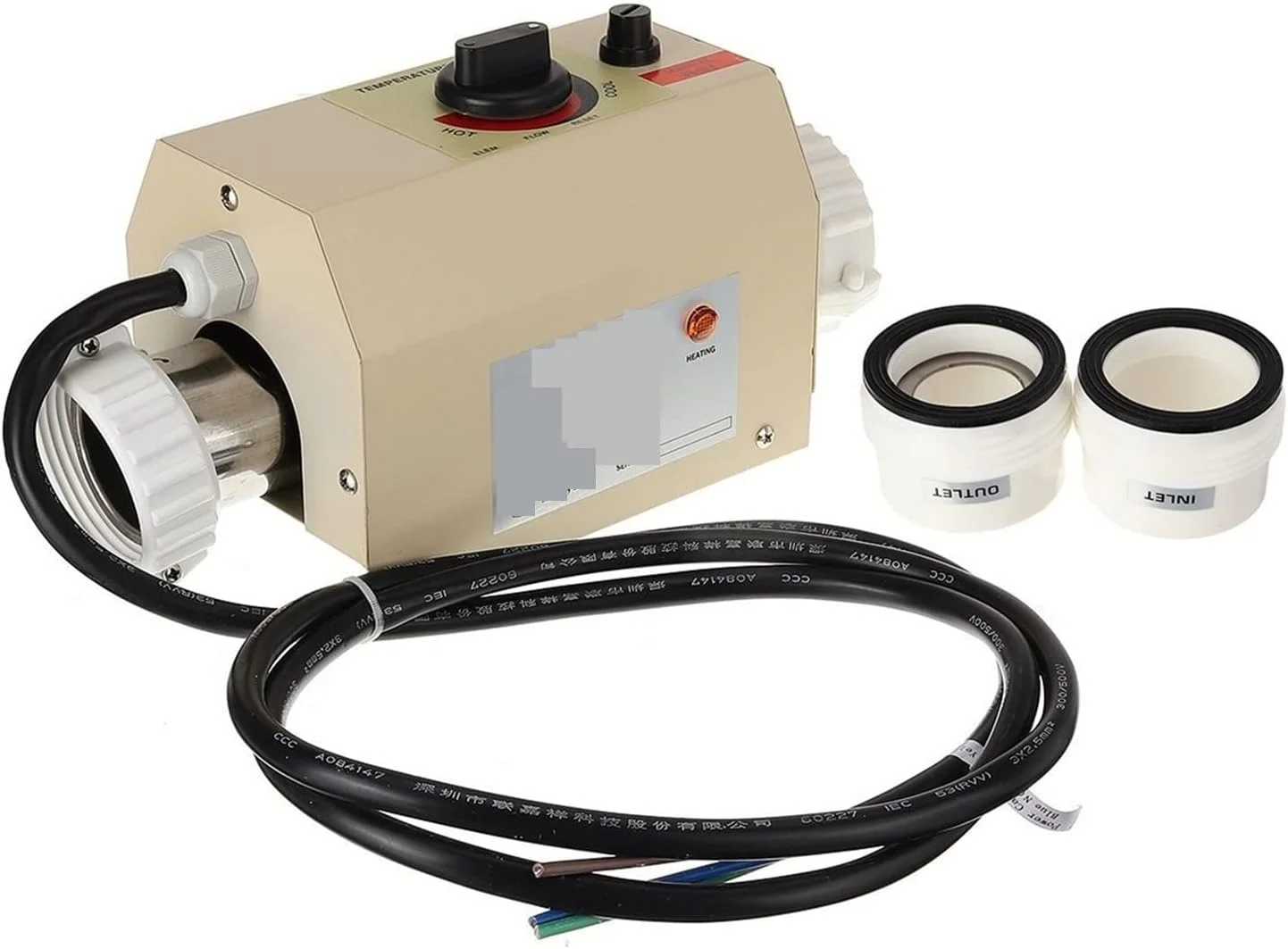 گرمکن استخر و جکوزی، گرمکن برقی آب استخر، اسپا، ترموستات گرمایشی برای جکوزی روباز، اسپا 3.3 کیلو وات گرمکن استخر و جکوزی، گرمکن برقی آب استخر، اسپا، ترموستات گرمایشی برای جکوزی روباز، اسپا 3.3 کیلو وات