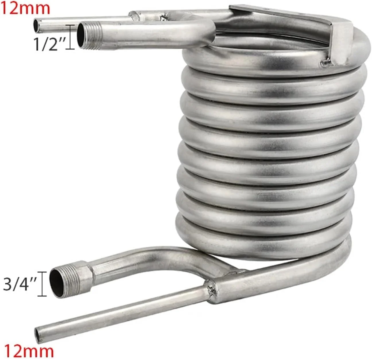 مبدل حرارتی، خنک کننده ضد جریان جوشانده فولاد ضد زنگ، سیم پیچ لوله خنک کننده، اتصالات شلنگ باغ، خنک کننده آبجو، خنک کننده ضد جریان جوشانده برای گرمایش از کف، گرمایش آب
