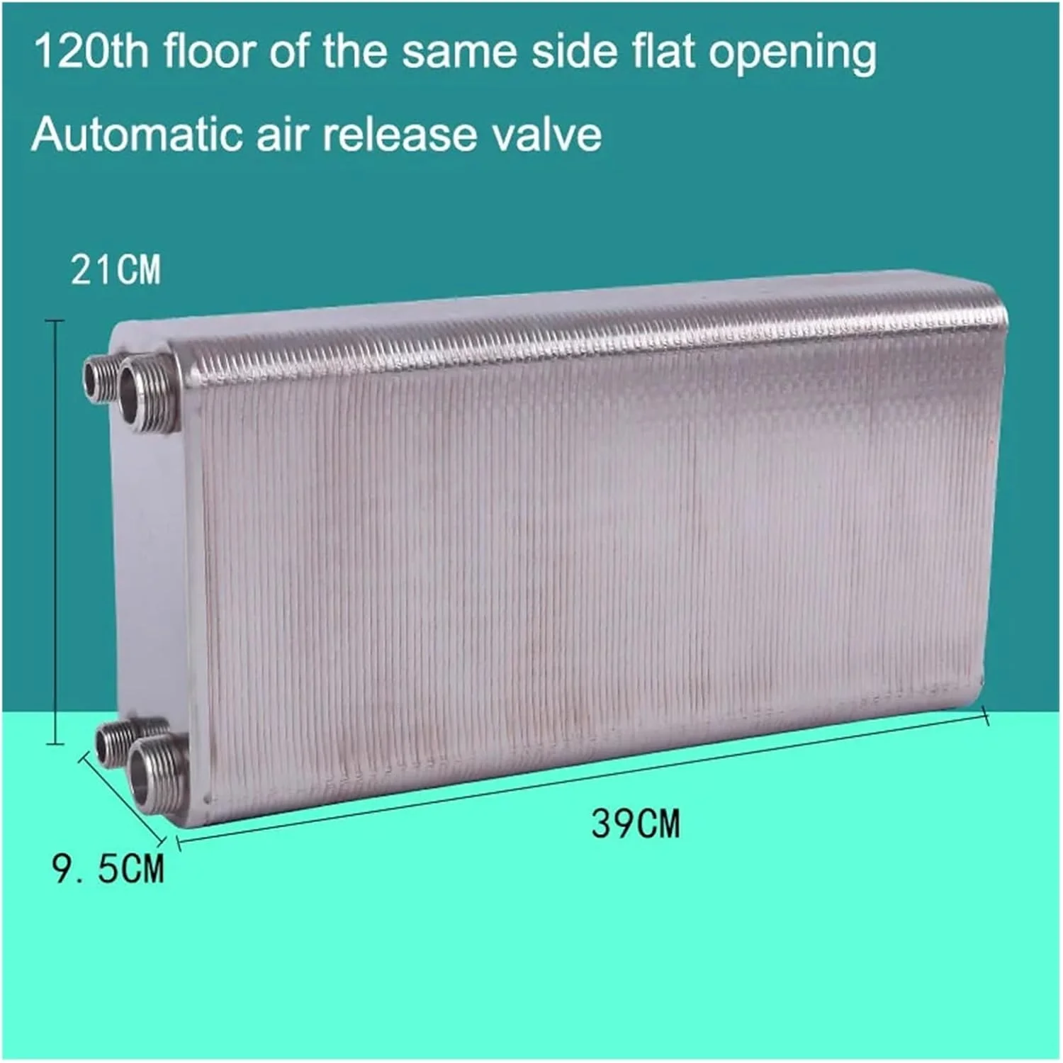 مبدل حرارتی، 120 صفحه مبدل حرارتی خنک کننده آب گیاه آبجو 304 فولاد ضد زنگ برای تخمیر آبجوسازی خانگی برای گرمایش از کف، گرمایش آب (اتوماتیک B)