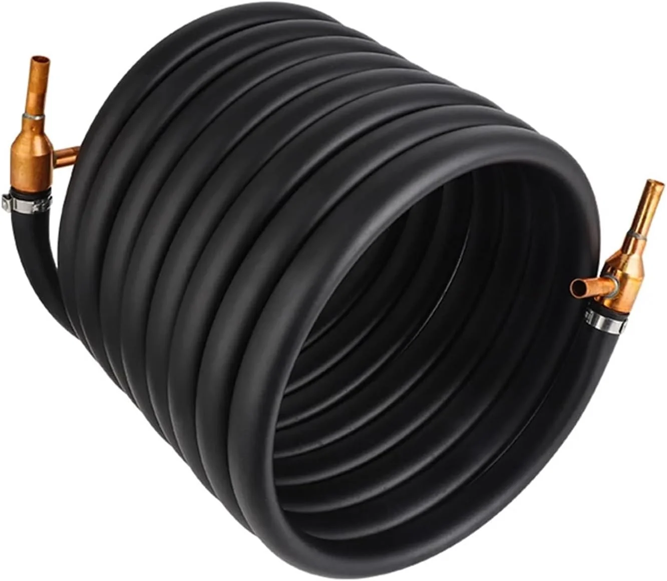 مبدل حرارتی، خنک کننده سریع و کارآمد جوشانده با جریان مخالف، خنک کننده لوله مسی با بازدهی بالا (3/8 اینچ) مبدل حرارتی سریعترین راه برای خنک کردن جوشانده برای گرمایش از کف، گرمایش آب