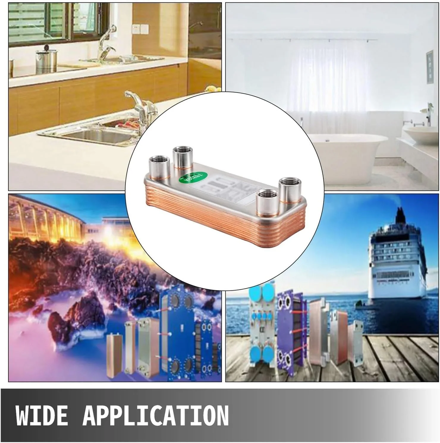 مبدل حرارتی، 30 40 60 صفحه مبدل حرارتی استیل ضد زنگ خنک کننده گیاه آبجو خنک کننده خنک کننده جریان معکوس گرمایش آب برای گرمایش از کف، گرمایش آب (30 صفحه)