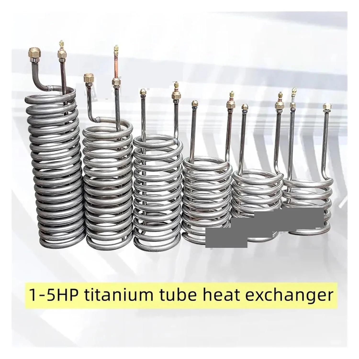 مبدل حرارتی، اواپراتور لوله تیتانیومی، مبدل حرارتی لوله تیتانیومی مستقیم. 1-5 خنک کننده غذاهای دریایی آب شیرین مخزن ماهی مبدل حرارتی. برای گرمایش از کف، گرمایش آب (5)