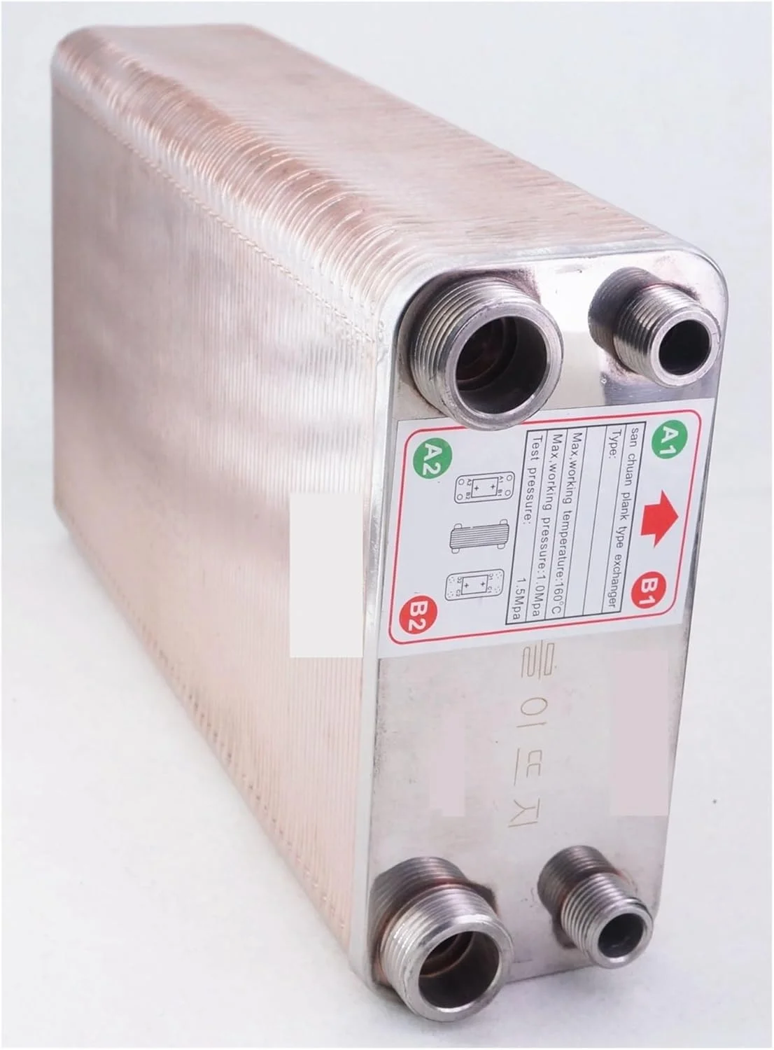 مبدل حرارتی، 100 صفحه 20 کیلووات مبدل حرارتی خنک کننده گیاه آبجو SUS 304 فولاد ضد زنگ برای خنک کردن آبجو برای گرمایش از کف، گرمایش آب