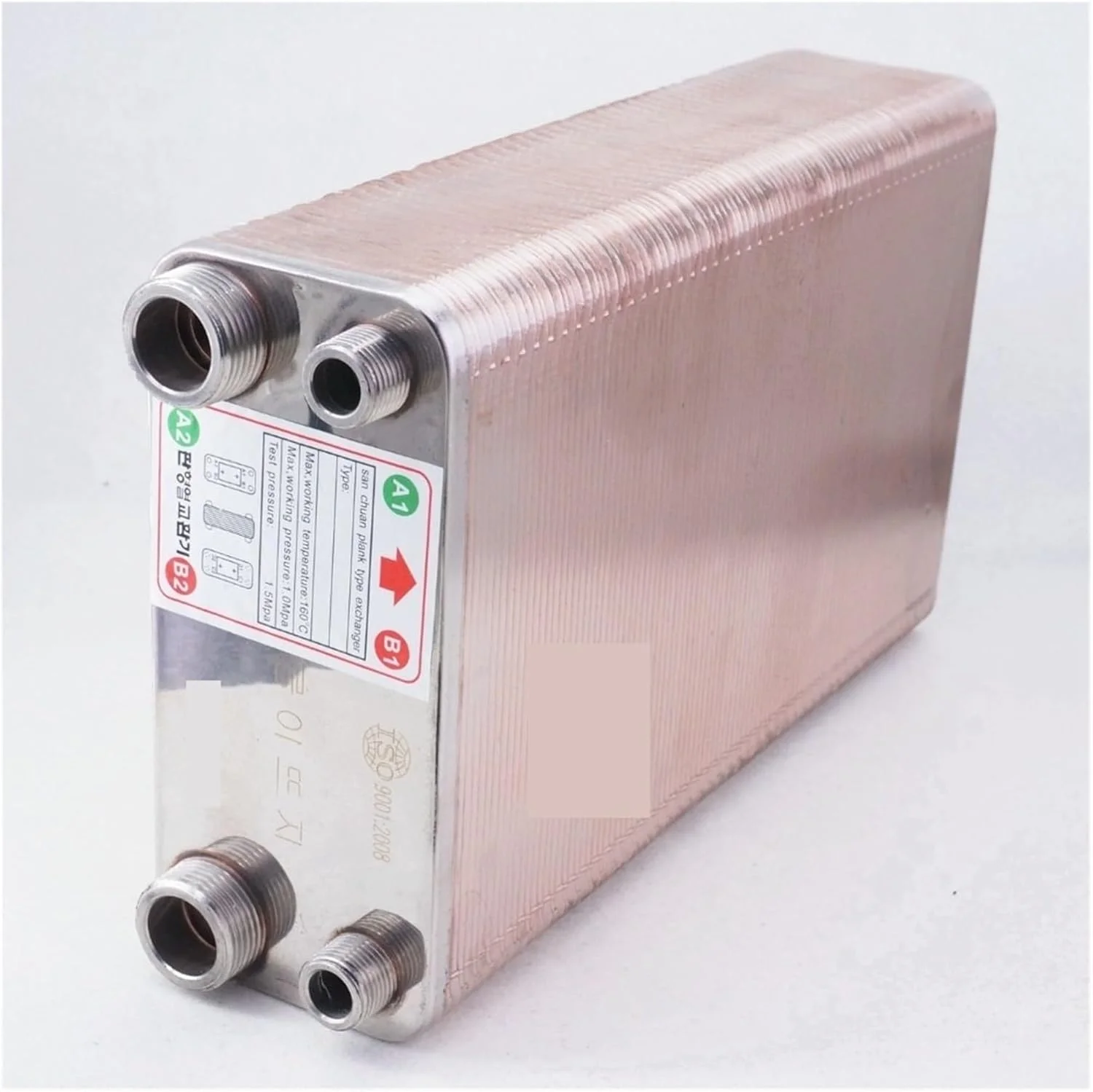 مبدل حرارتی، 100 صفحه 20 کیلووات مبدل حرارتی خنک کننده گیاه آبجو SUS 304 فولاد ضد زنگ برای خنک کردن آبجو برای گرمایش از کف، گرمایش آب