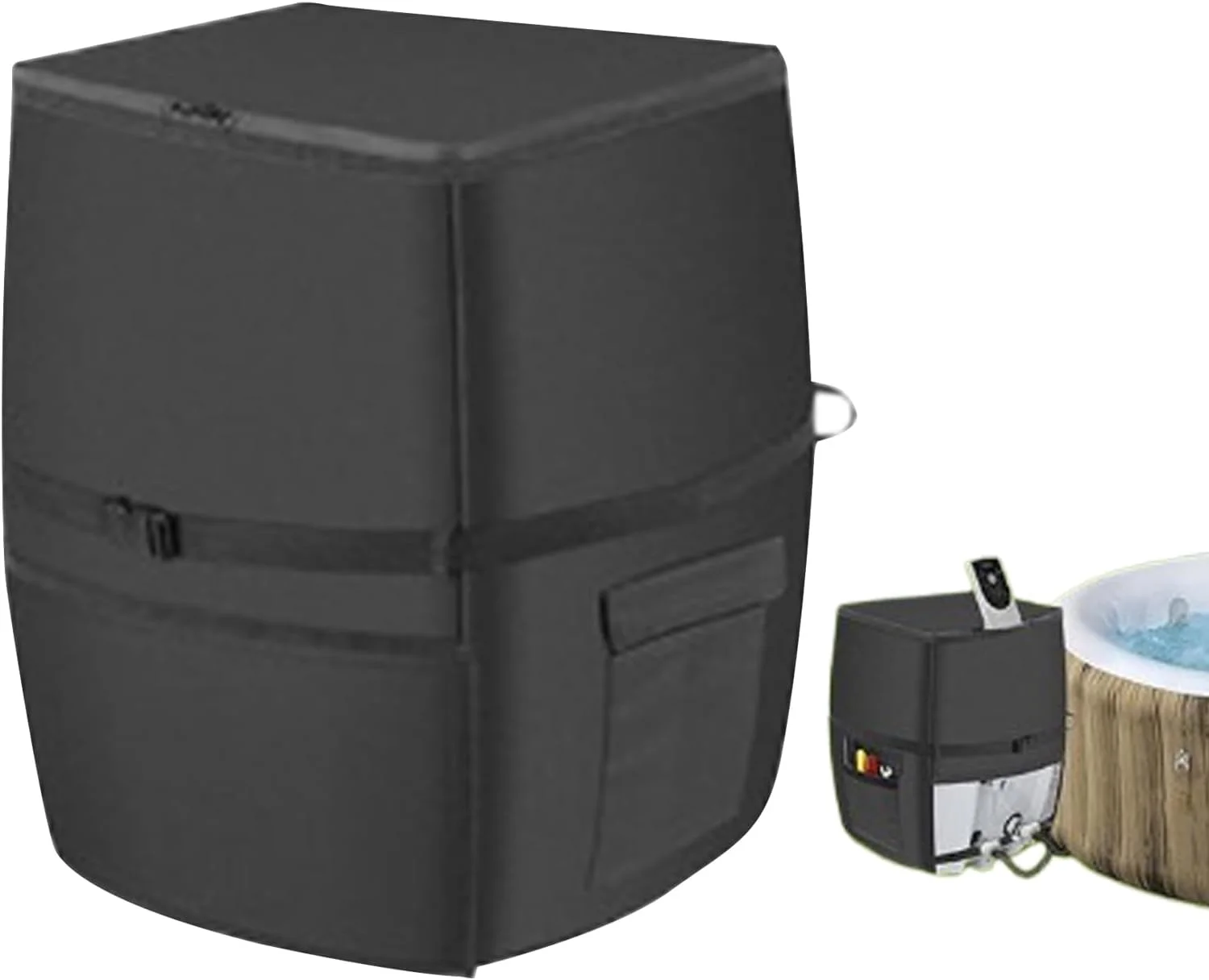 Hot Tub Spa Heater Pump Cover - Hot Tub Spa Heater Pump Protective Cover | Zipper Closure Heat Loss Prevention Fabric for Backyard Hotels Apartment Beach House Villa Hot Tub Spa Heater Pump Cover - Hot Tub Spa Heater Pump Protective Cover | Zipper Closure Heat Loss Prevention Fabric for Backyard Hotels Apartment Beach House Villa