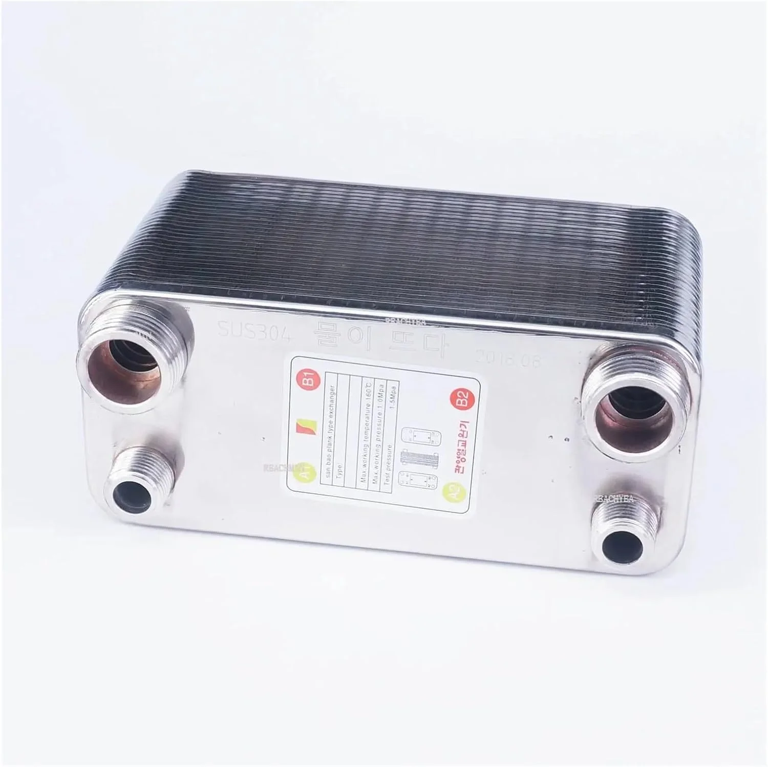 مبدل حرارتی، 32 صفحه مبدل حرارتی خنک کننده گیاه آبجو SUS 304 فولاد ضد زنگ برای خنک کردن آبجو برای گرمایش از کف، گرمایش آب