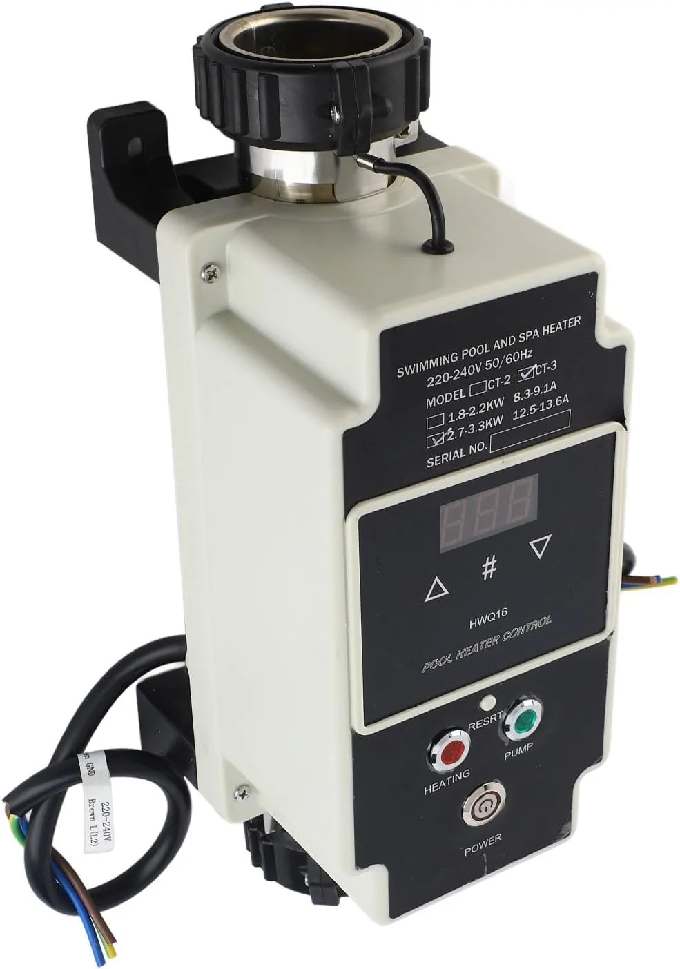 ترموستات گرمایش استخر Haofy 2.7 تا 3.3 کیلو وات برای گرم کردن آب استخر - نگهداری آسان
