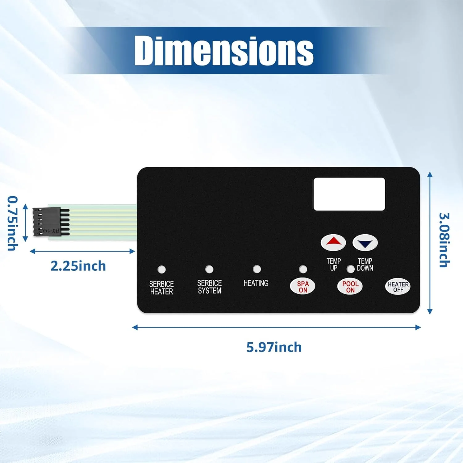 DDONG 472610Z Membrane Switch Keypad Replacement for Pentair Mastertemp 200 250 300 400 400HD for Sta-Rite Max-E-Therm SR200NA SR333NA SR400NA SR200HD SR333HD SR400HD Heater