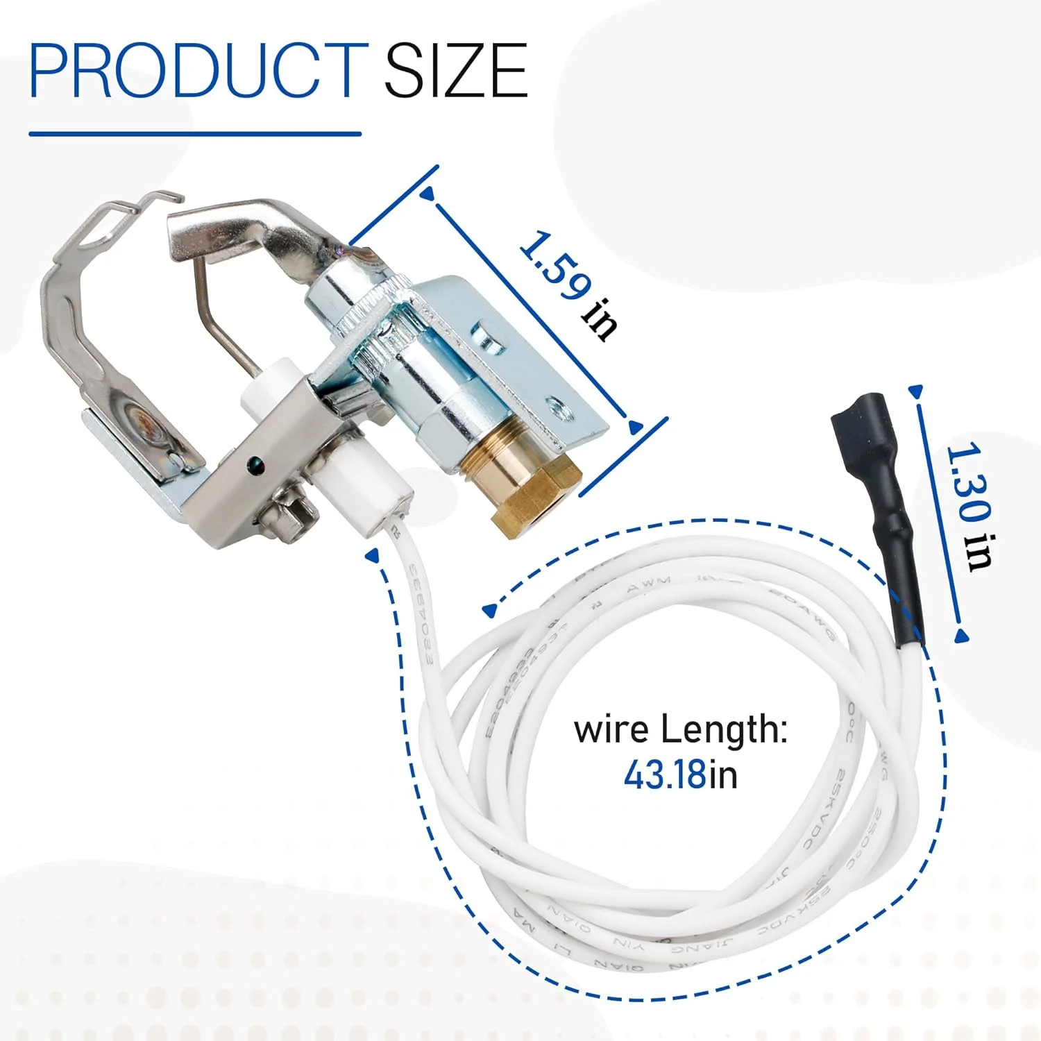 درب پیلوت گاز طبیعی/پروپان 002003F برای بخاری استخر ریپک، جایگزینی مجموعه پیلوت پروپان برای بخاری های Raypak 106A 206A 266A 336A 405B 406A R403 RP2100 R156A