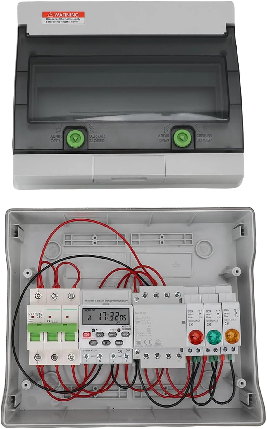 Cryfokt Digital Time Switch Box, Automatic Control Digital Timer Switch Programmable for Irrigation System